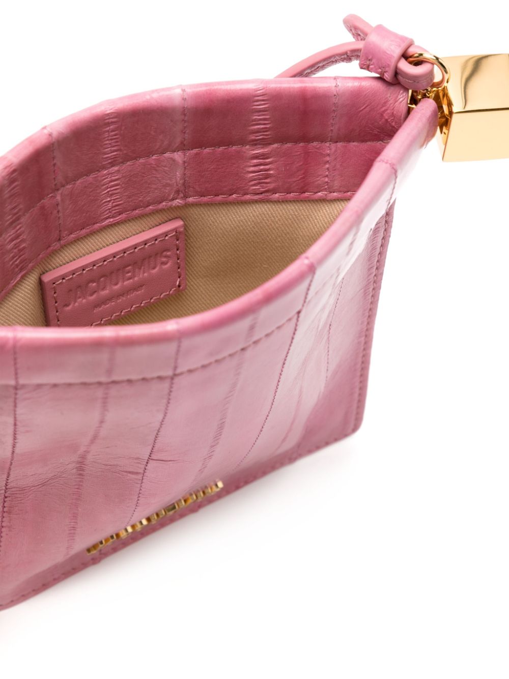 JACQUEMUS Pink Leather Wallet with Gold-Tone Hardware image 2