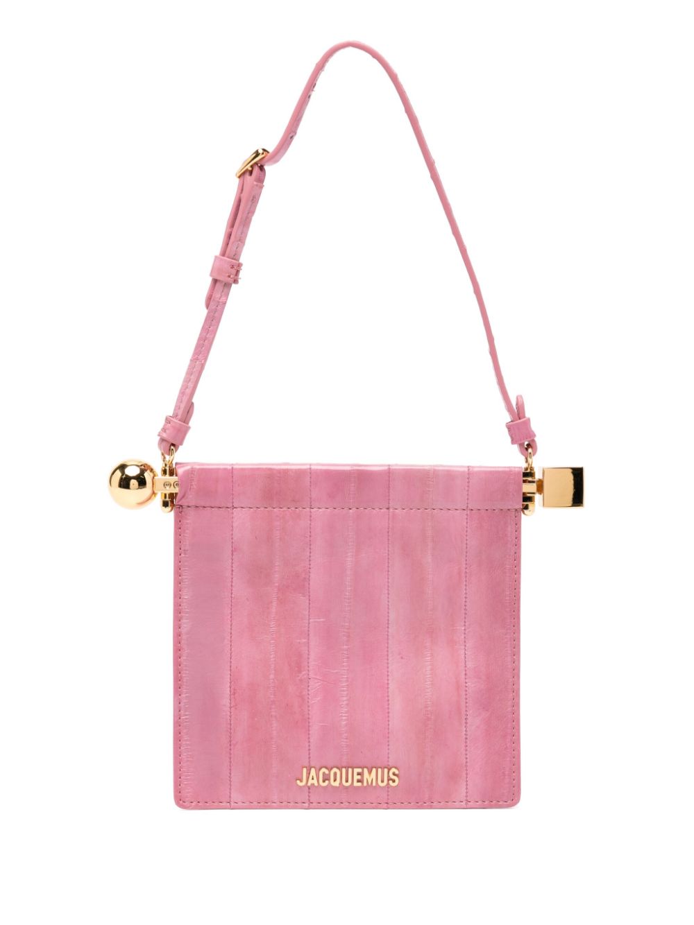 JACQUEMUS Pink Leather Wallet with Gold-Tone Hardware image 0