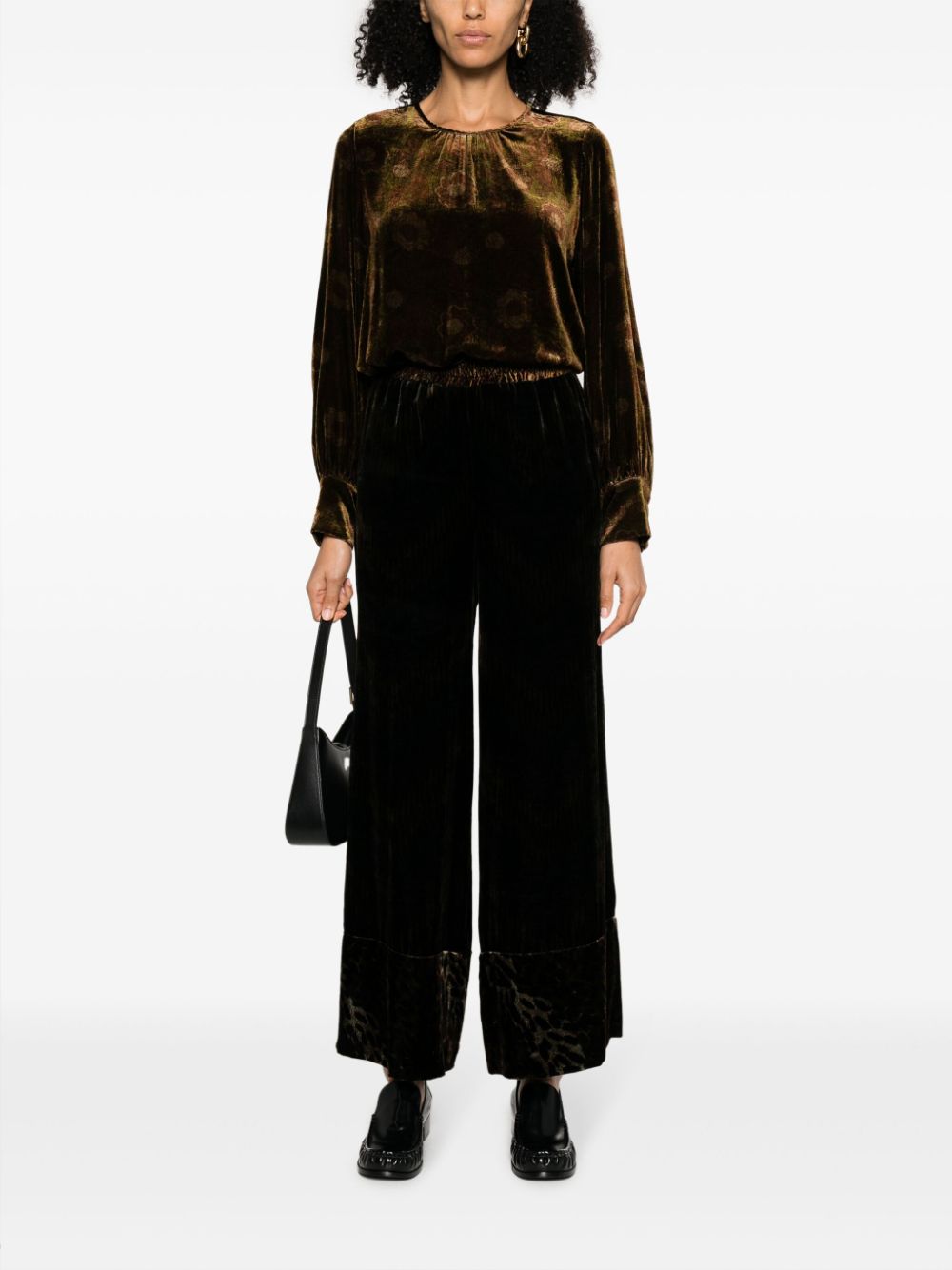 Pierre Louis Mascia Brown Silk Trousers image 3