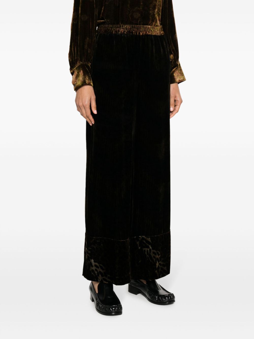 Pierre Louis Mascia Brown Silk Trousers image 4