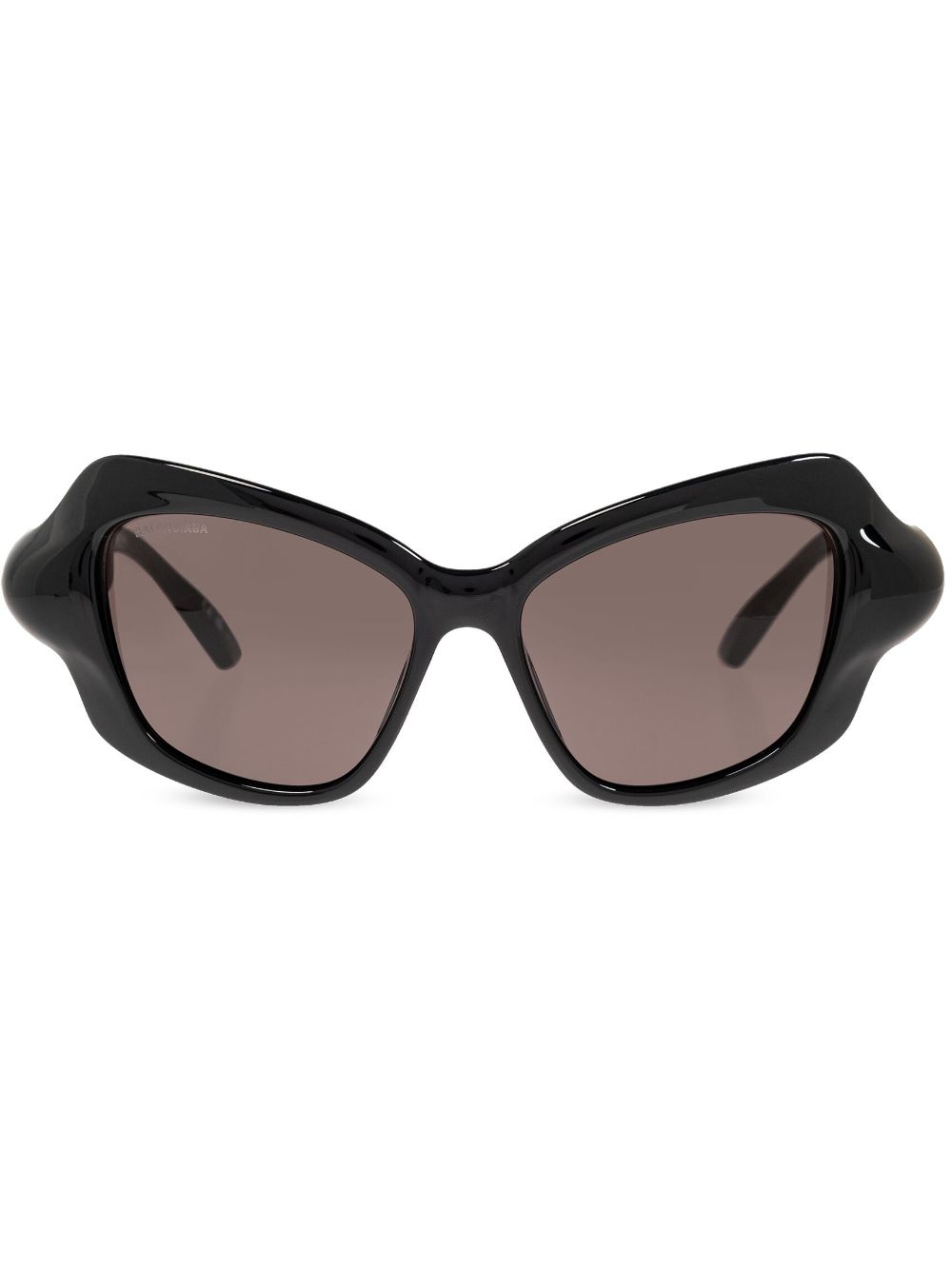 Balenciaga Black Cat-Eye Sunglasses with Embossed Logo image 0