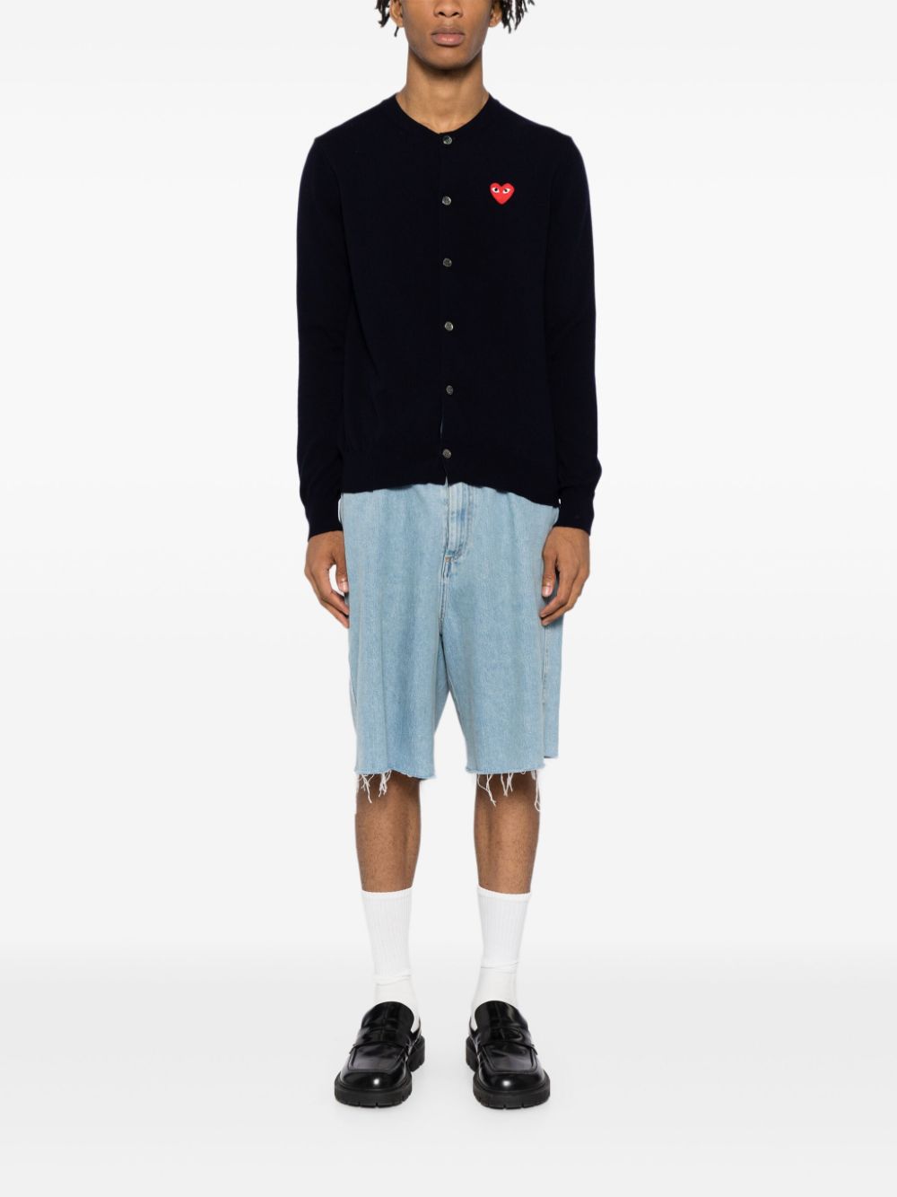 Comme des Garcons Blue Wool Sweater image 1