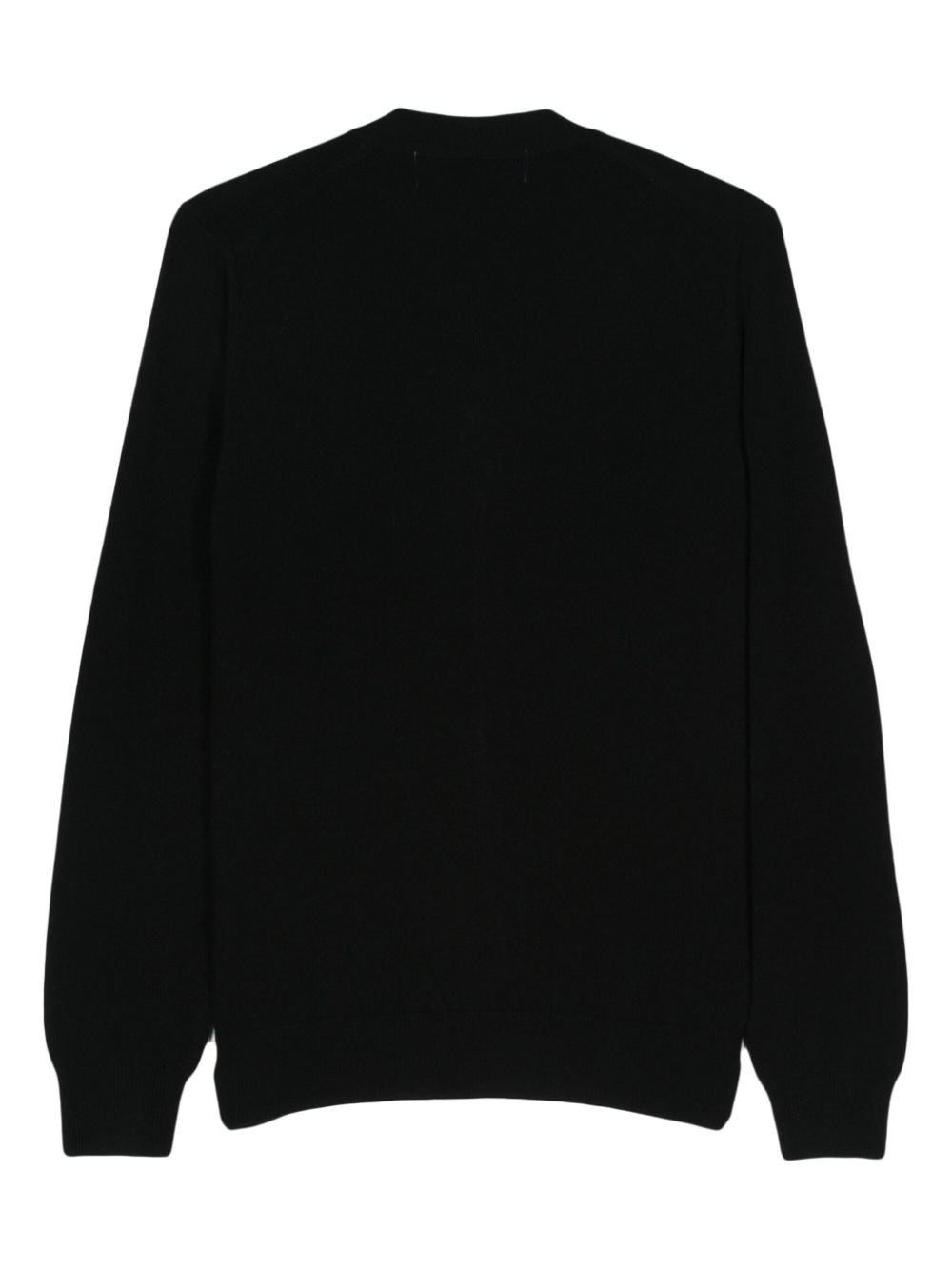 Comme des Garçons Black Wool V-Neck Sweater image 1