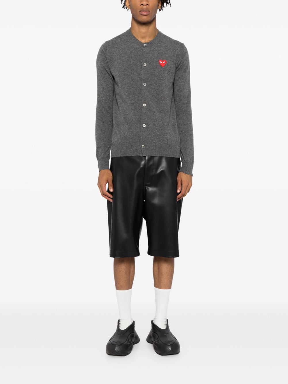 Comme des Garçons Grey Cotton Sweater image 3