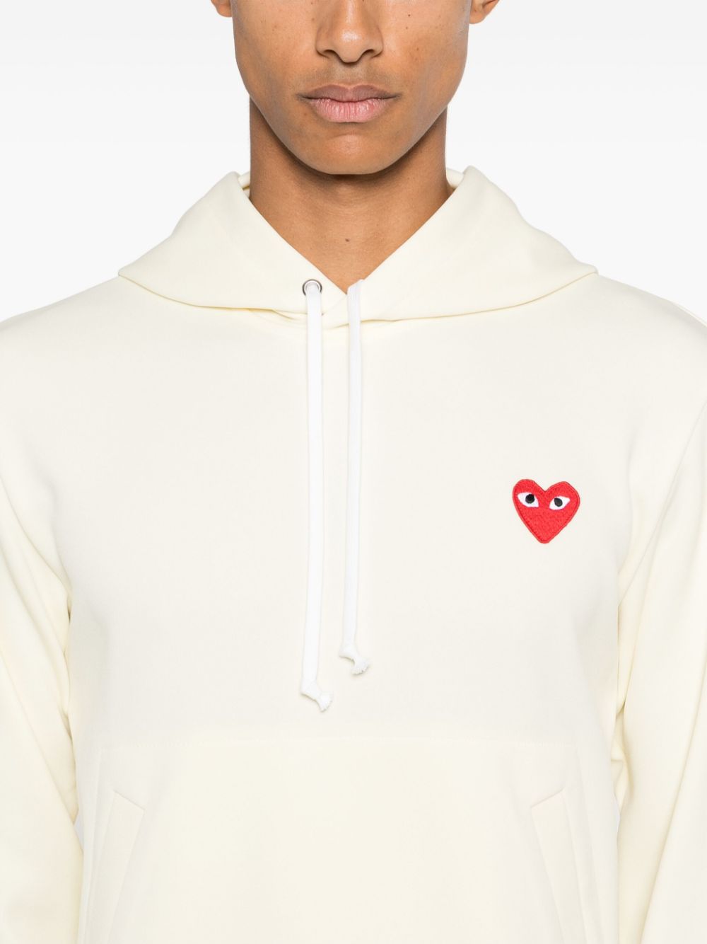 Comme des Garçons Play Yellow Heart Patch Pullover Sweater image 1