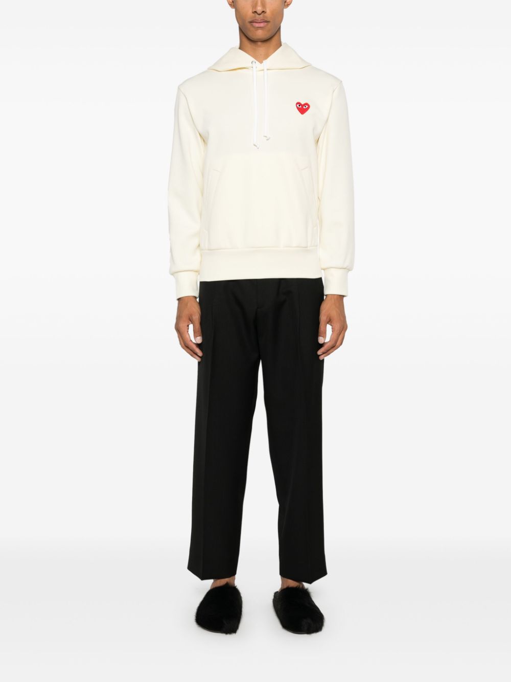 Comme des Garçons Play Yellow Heart Patch Pullover Sweater image 3