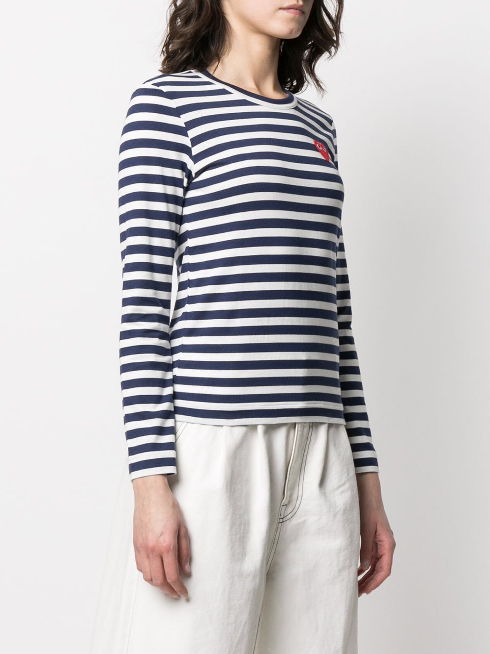 Comme des Garcons Blue Striped Long-Sleeve T-Shirt image 3