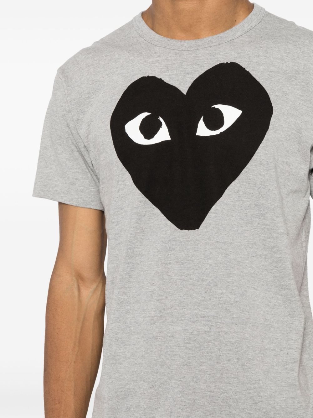 Comme des Garcons Play Grey Cotton Jersey T-Shirt image 3