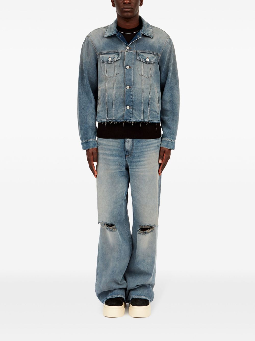 MM6 Maison Margiela Coats Clear Blue image 3