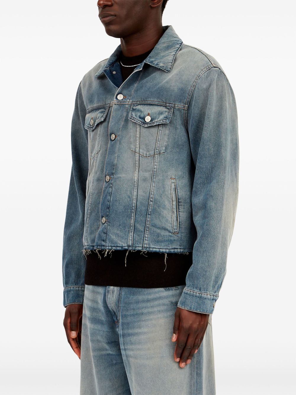 MM6 Maison Margiela Coats Clear Blue image 4