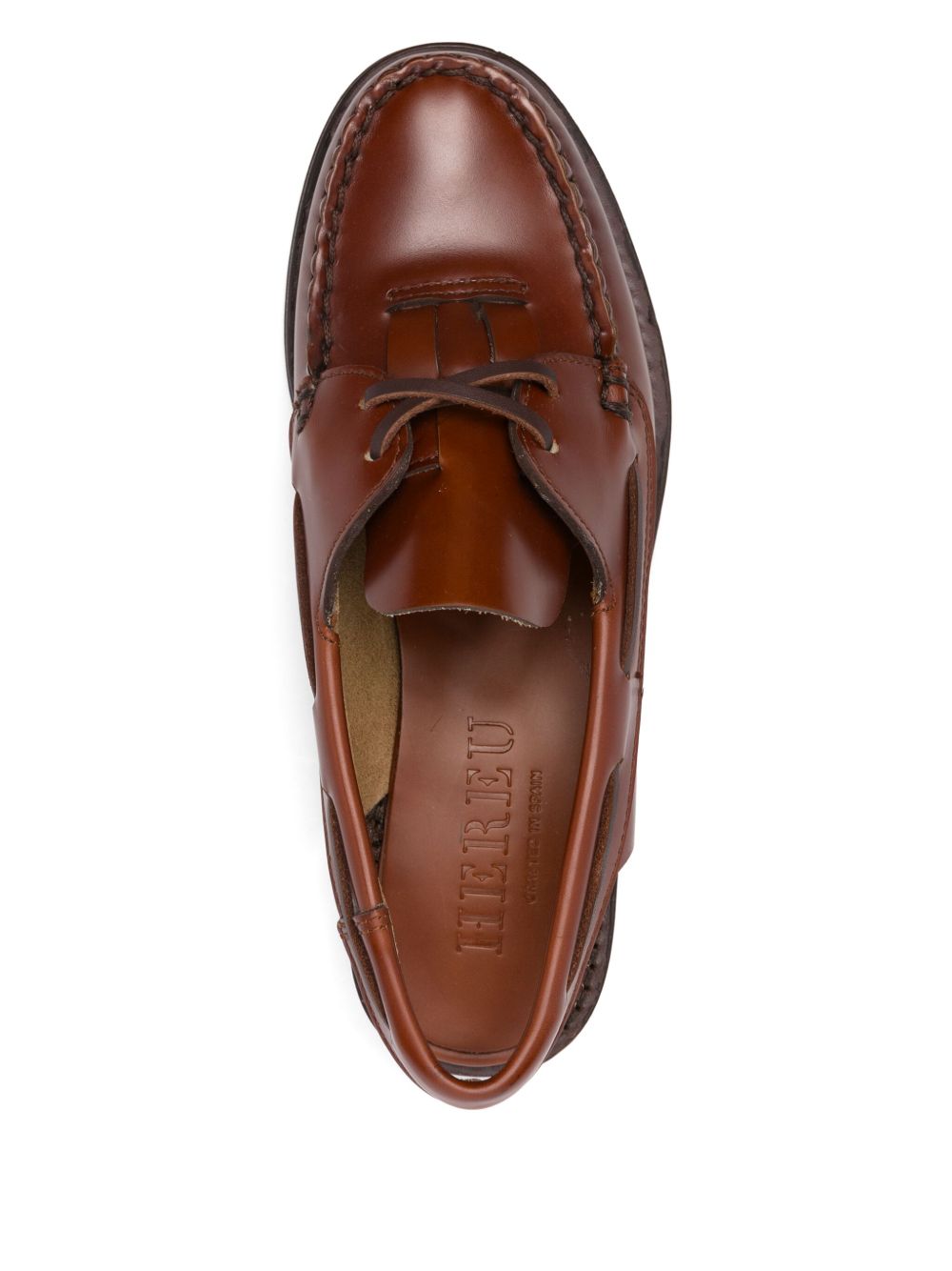 HEREU Flat shoes Leather Brown image 2