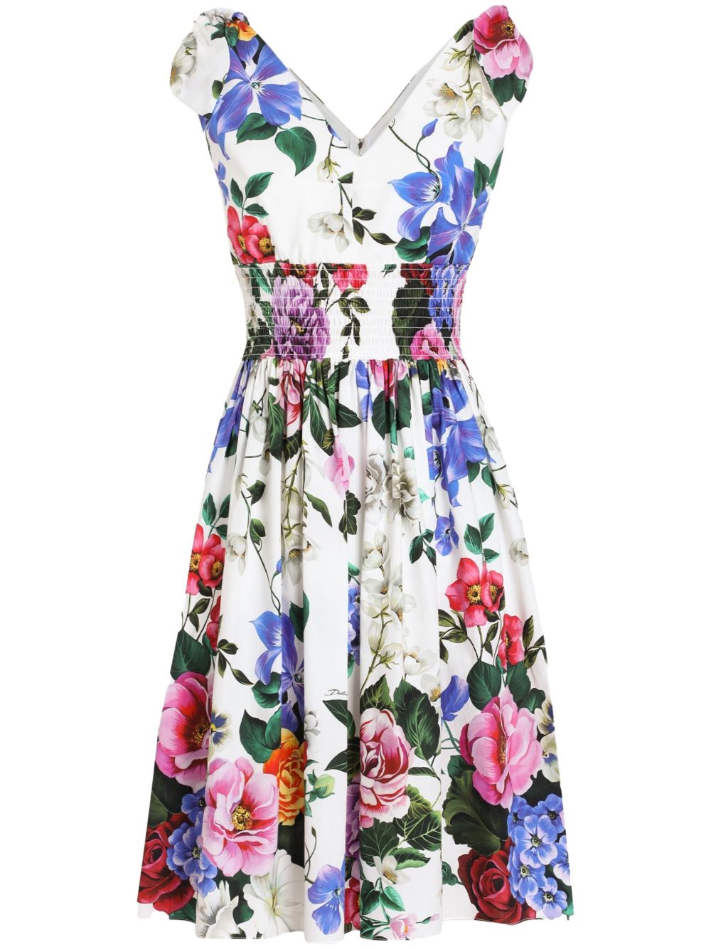 Dolce & Gabbana midi dress in cotton with floral print – SLEEKEO