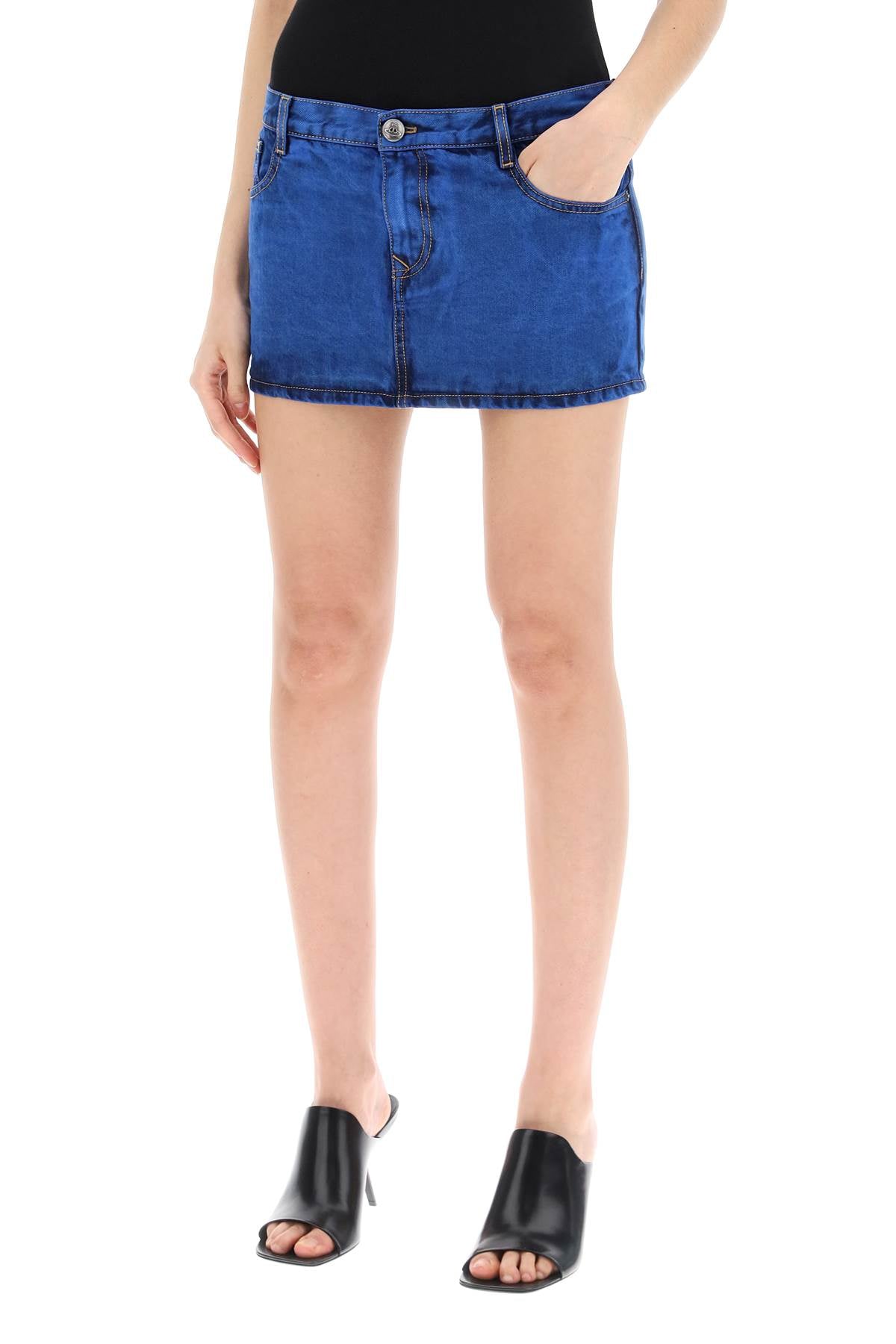 Vivienne Westwood denim foam mini skirt for image 3