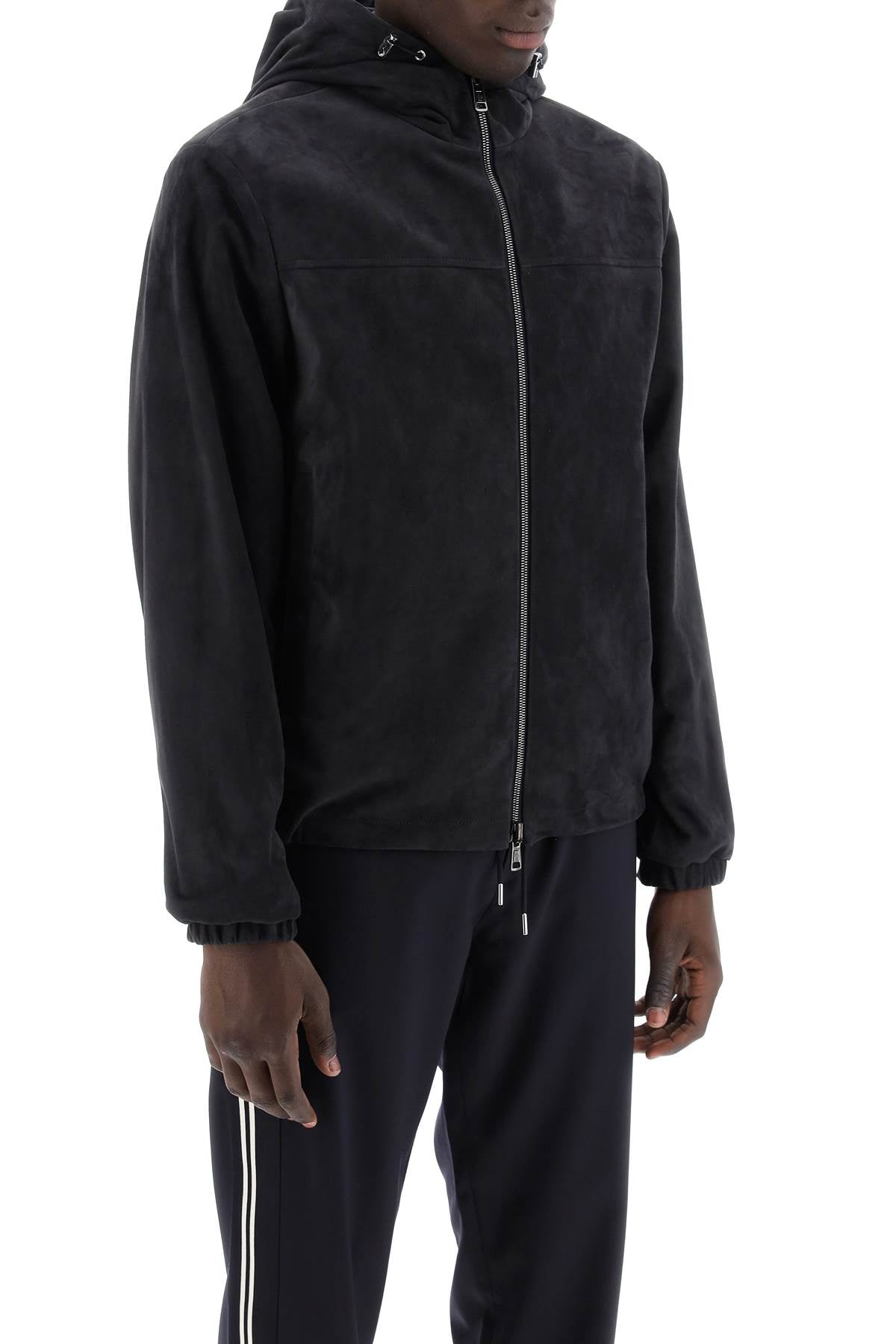 Moncler reversible suede frejus jacket in image 1