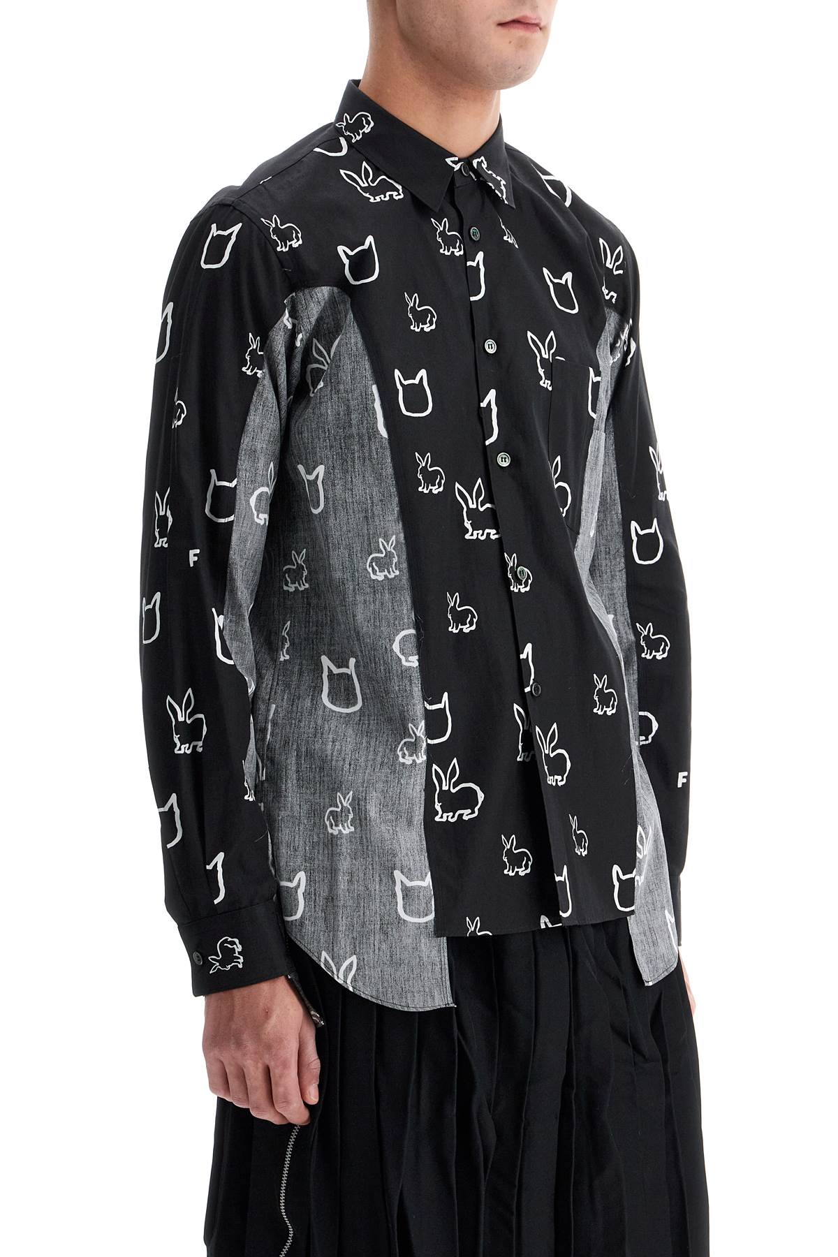 Comme des Garçons Black Inside-Out Graphic Print Shirt image 1