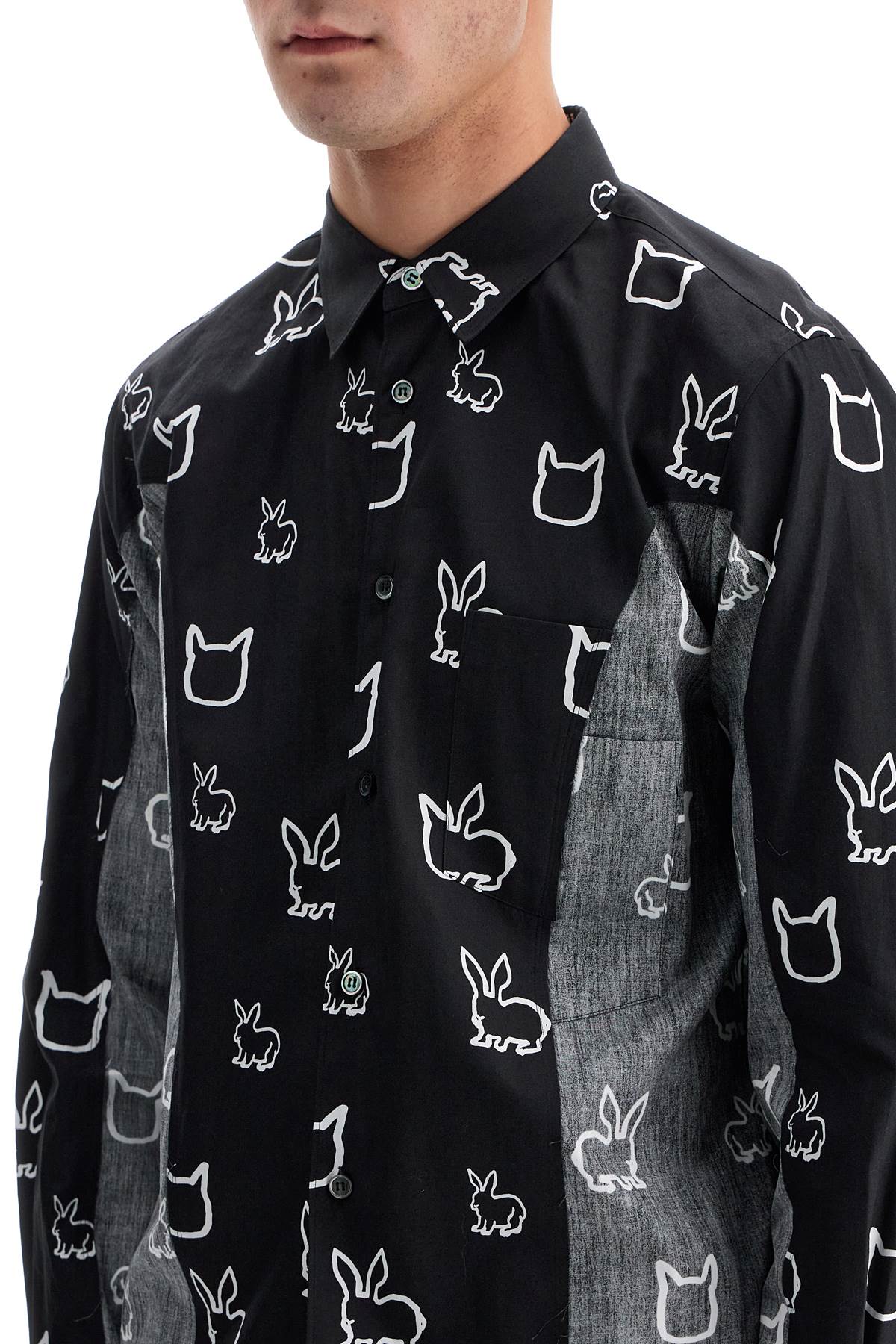 Comme des Garçons Black Inside-Out Graphic Print Shirt image 3