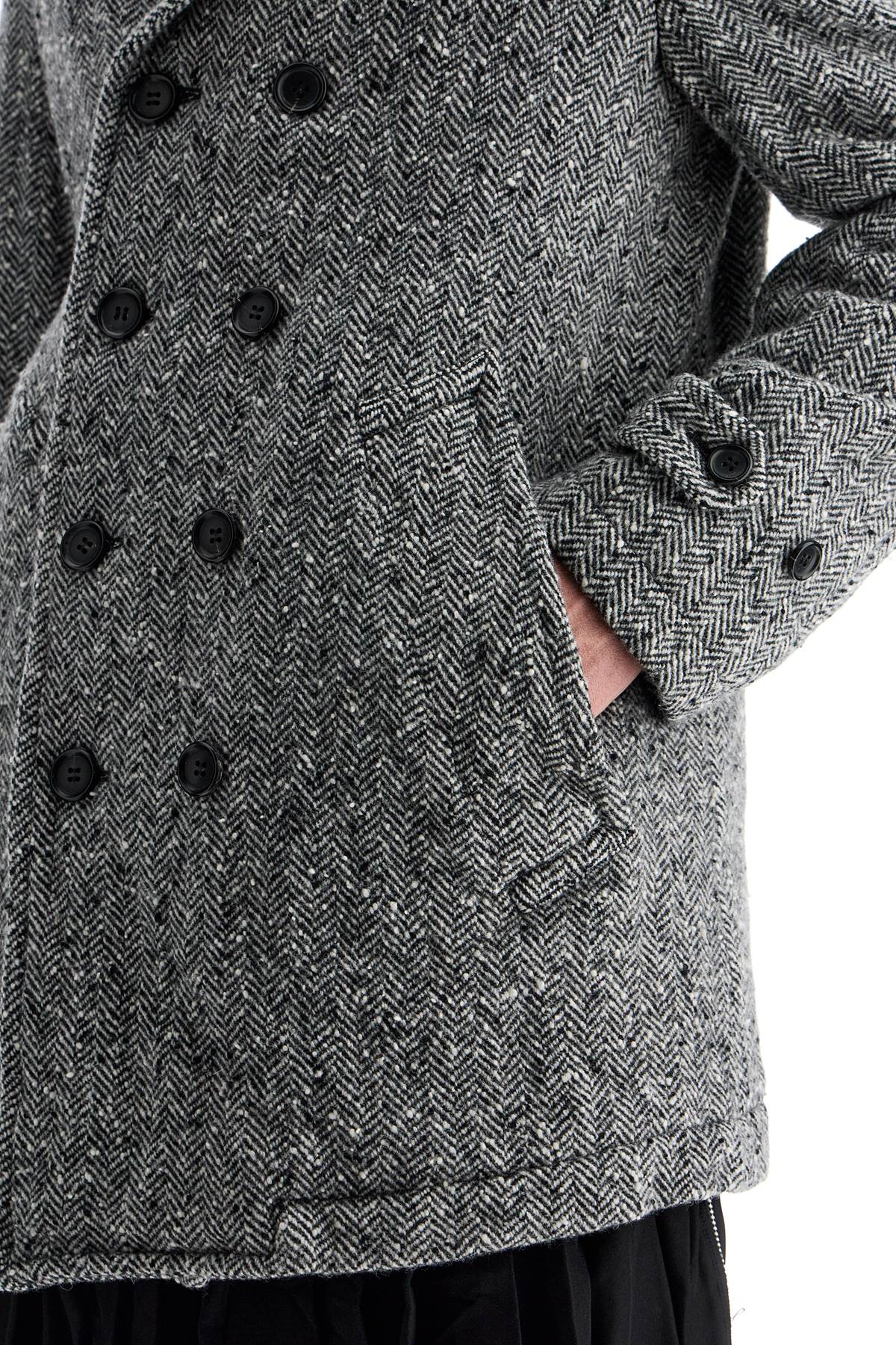 COMME DES GARCONS BLACK herringbone wool caban image 3