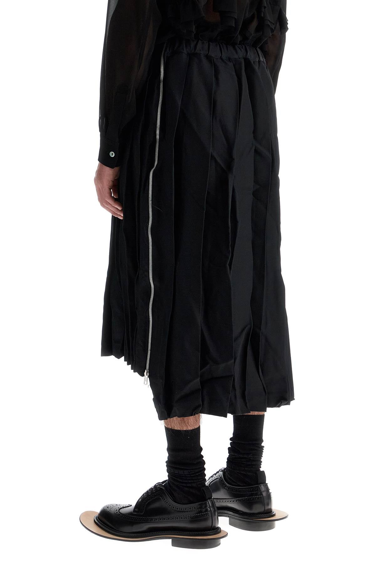 Comme des Garçons Black Pleated Midi Skirt image 2