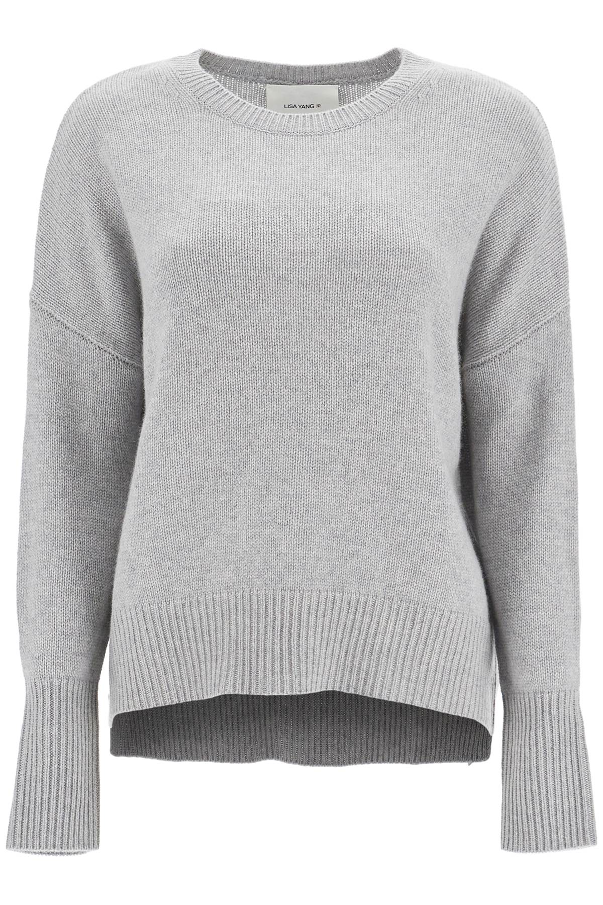 Lisa Yang Cashmere Mila Pullover: Asymmetrical Hem, Ribbed Edges image 0