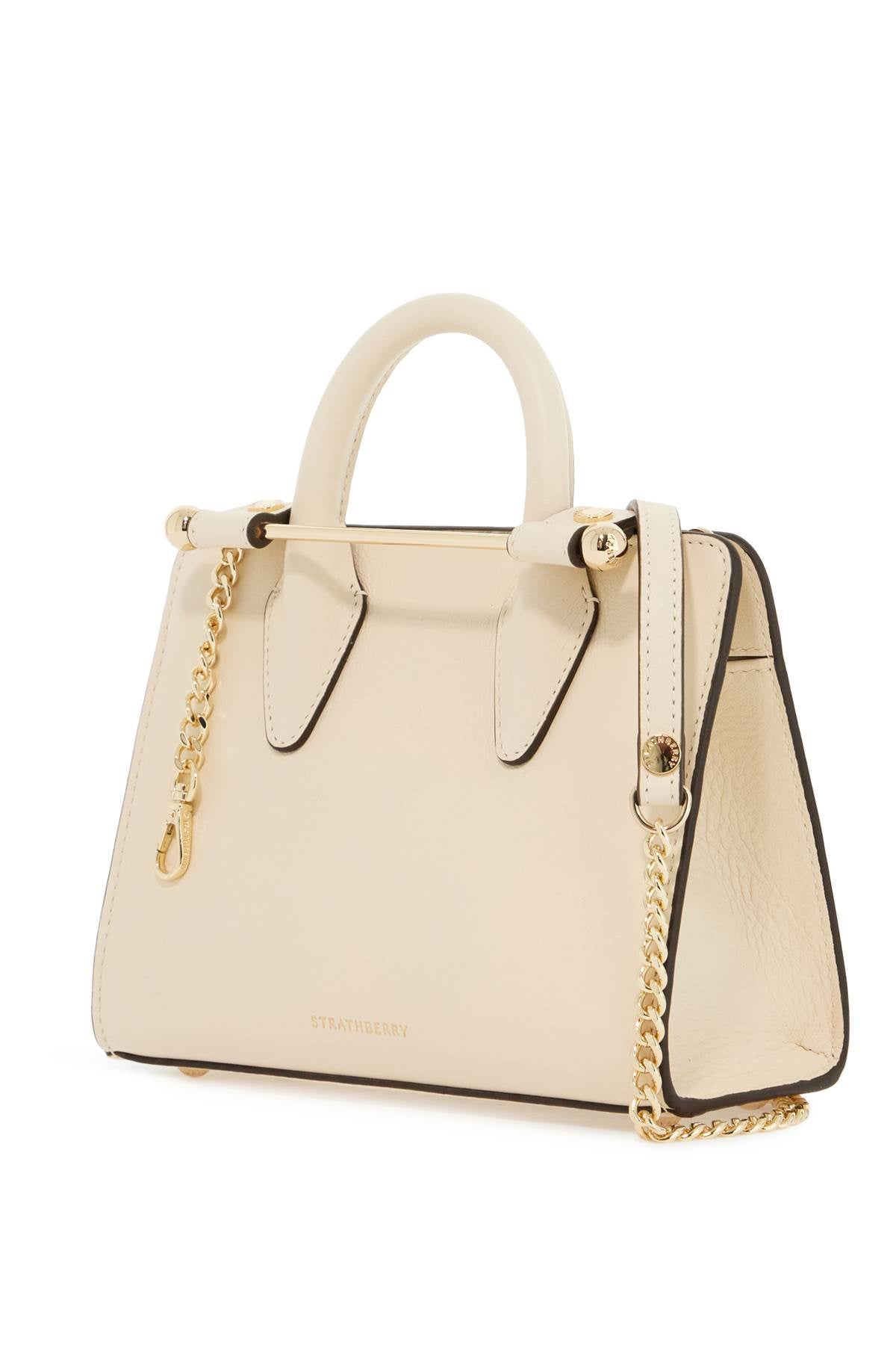 Strathberry Nano Tote Bag - Smooth Leather with Iconic Bar Closure image 1