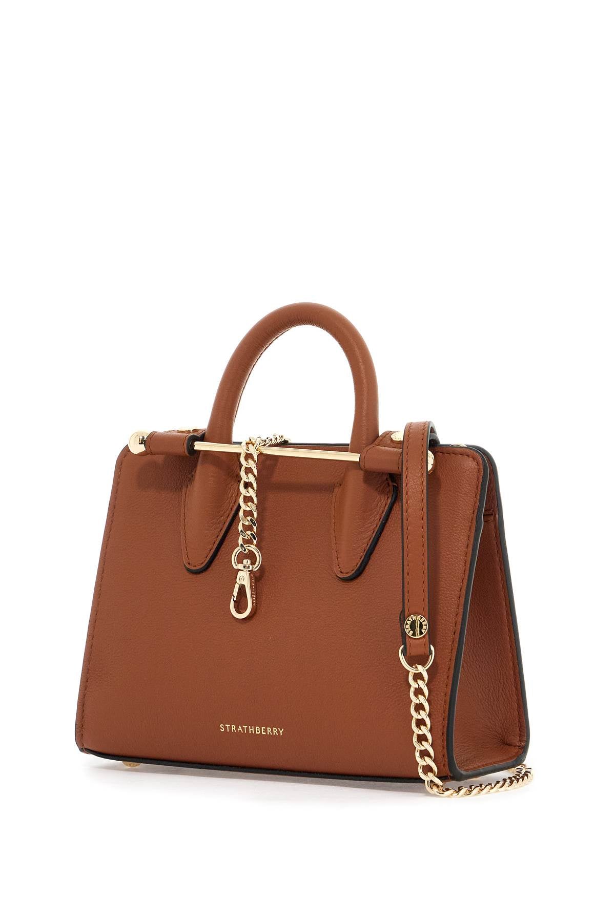 Strathberry Nano Tote: Smooth Calf Leather Handbag with Chain Strap image 2