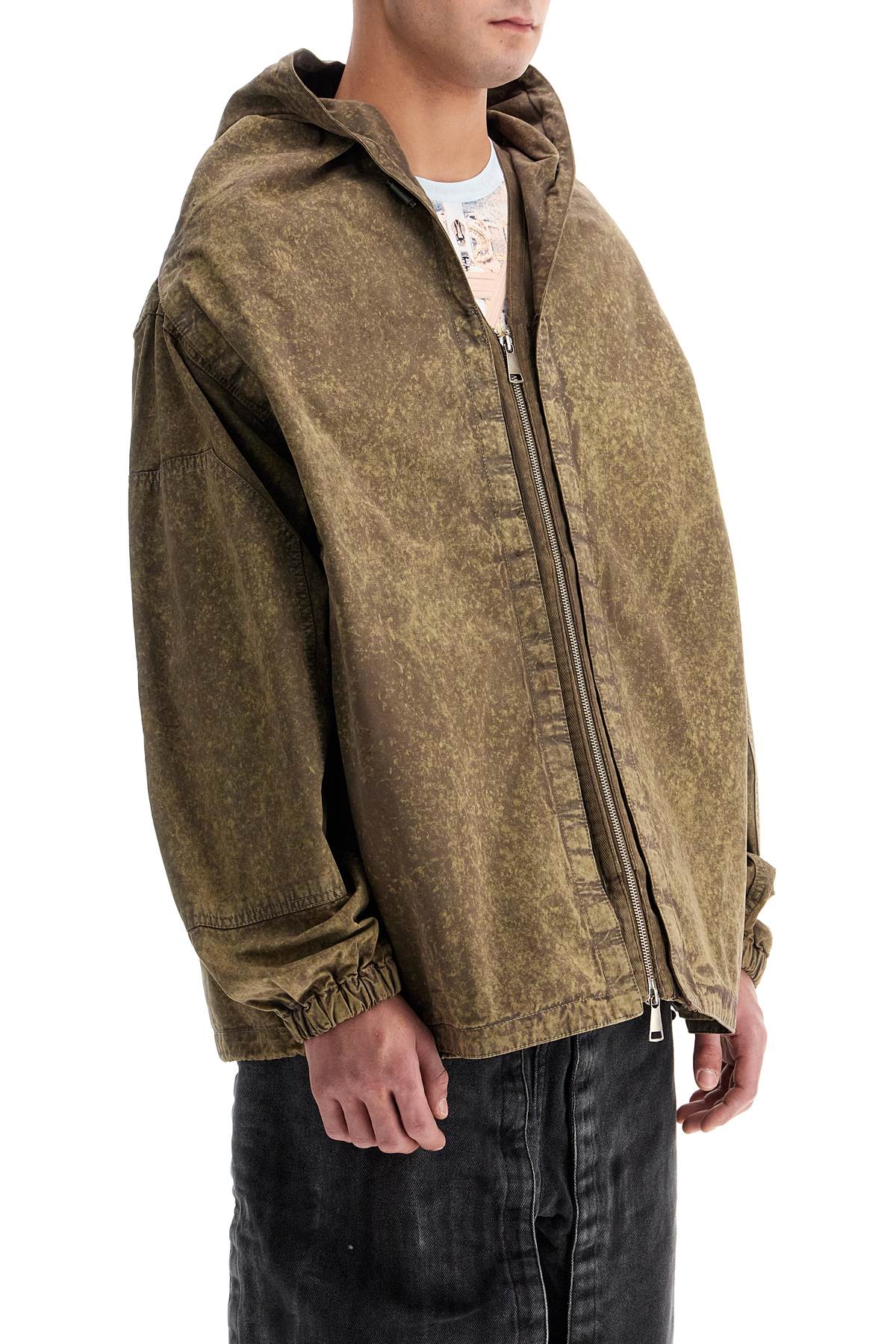 Y/Project Removable Panel Distressed Cotton Gabardine Jacket image 1