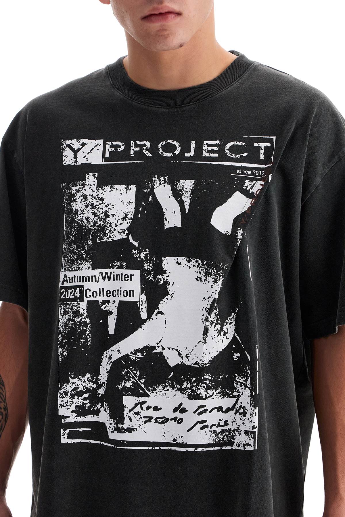 Y/Project Vintage Cotton T-Shirt with Pinch Detail image 3