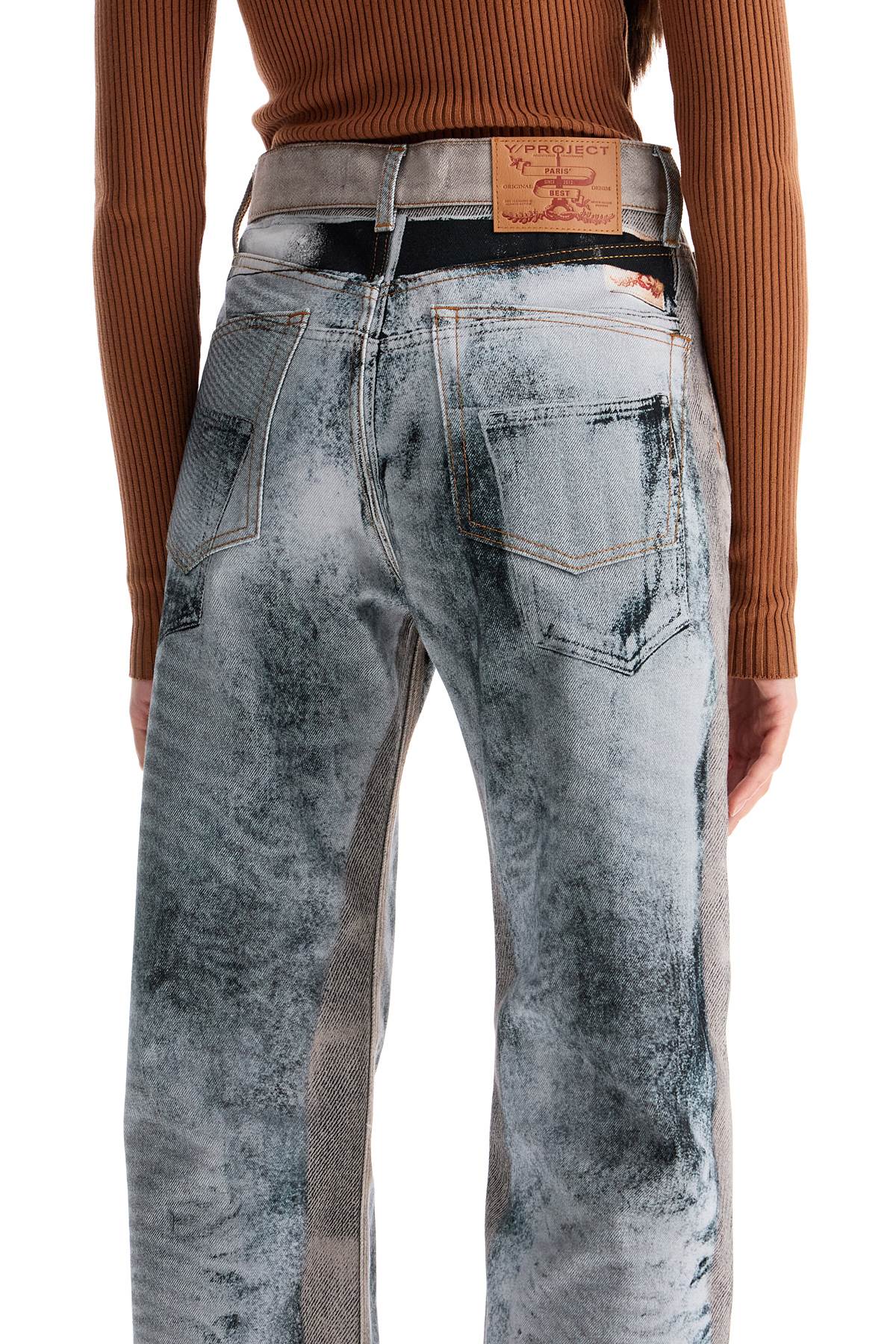 Y/Project Trompe L'oeil Straight Leg Jeans image 3