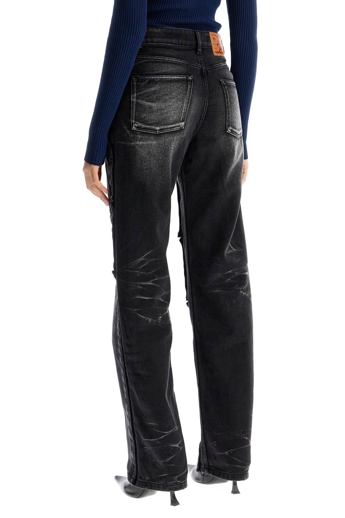 Y/Project Straight Leg Jeans with Removable Velcro Panels image 2