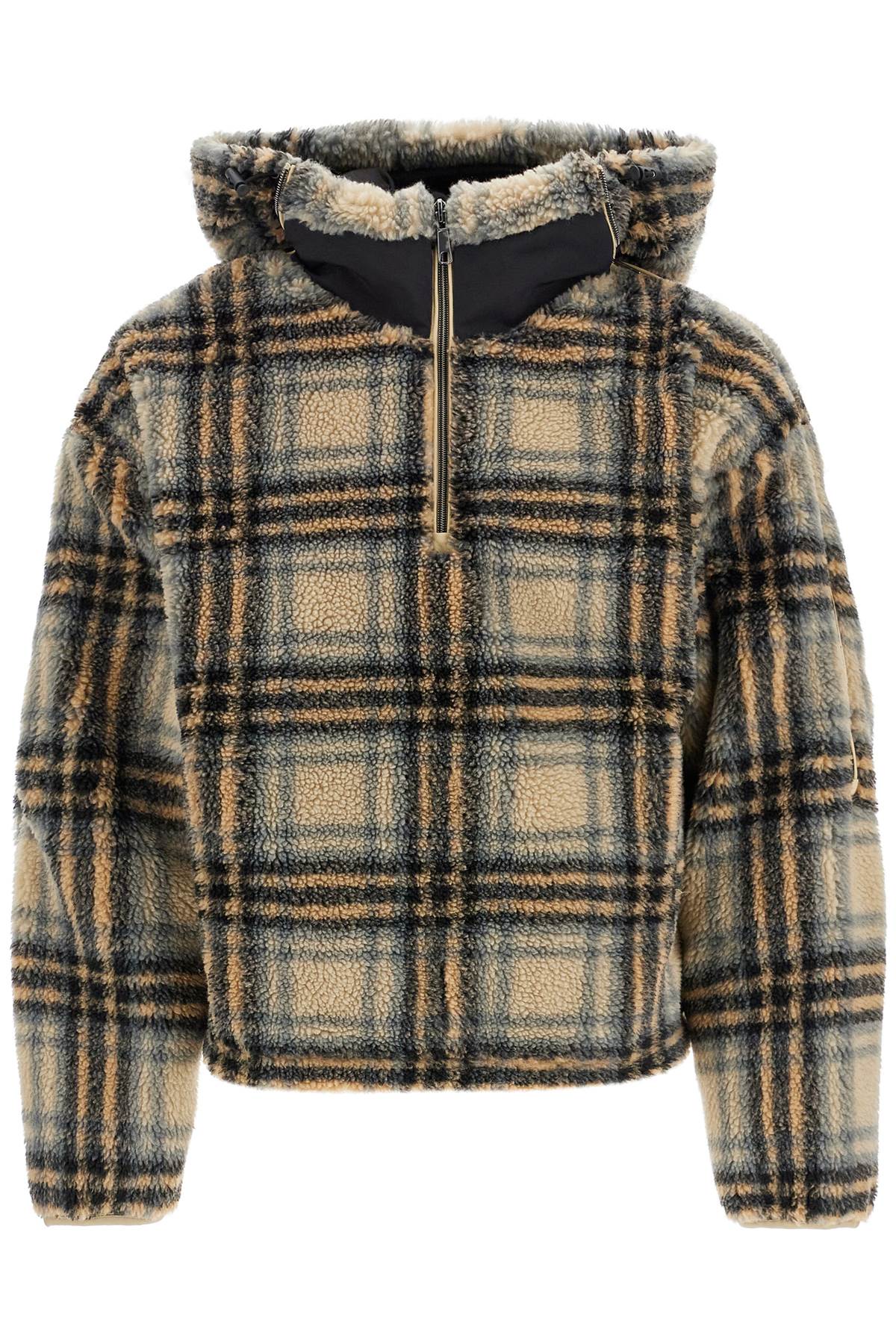 Y/Project Oversized Checkered Fleece Jacket with Zip Openings image 0