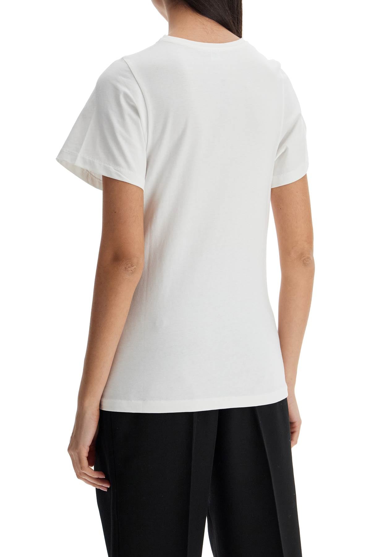 Toteme off-white organic cotton t-shirt with curved seams image 2