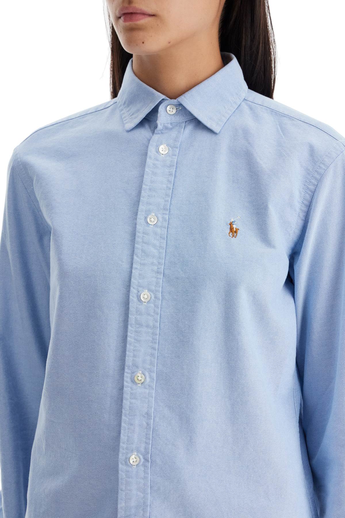 Polo Ralph Lauren Classic Fit Oxford Shirt with Multicolor Pony Logo image 3