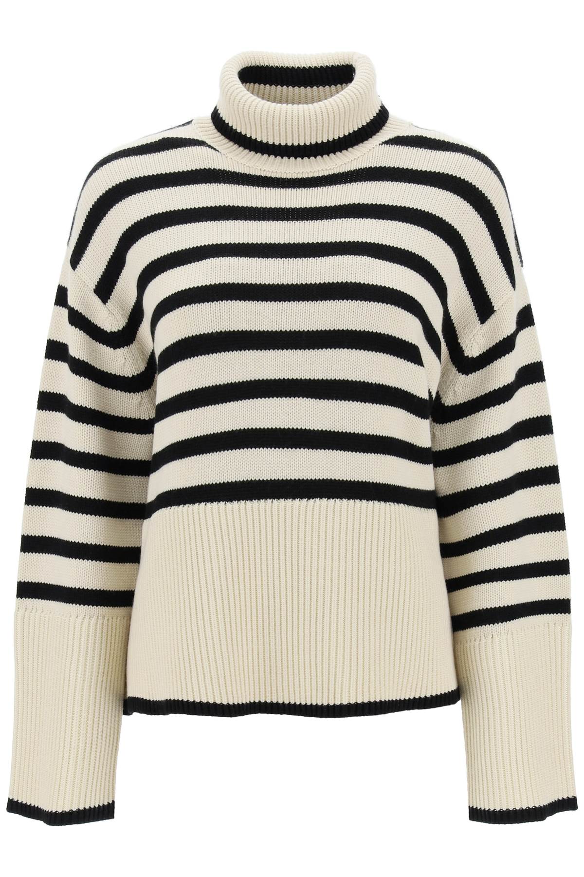 Toteme striped wool cotton turtleneck image 0