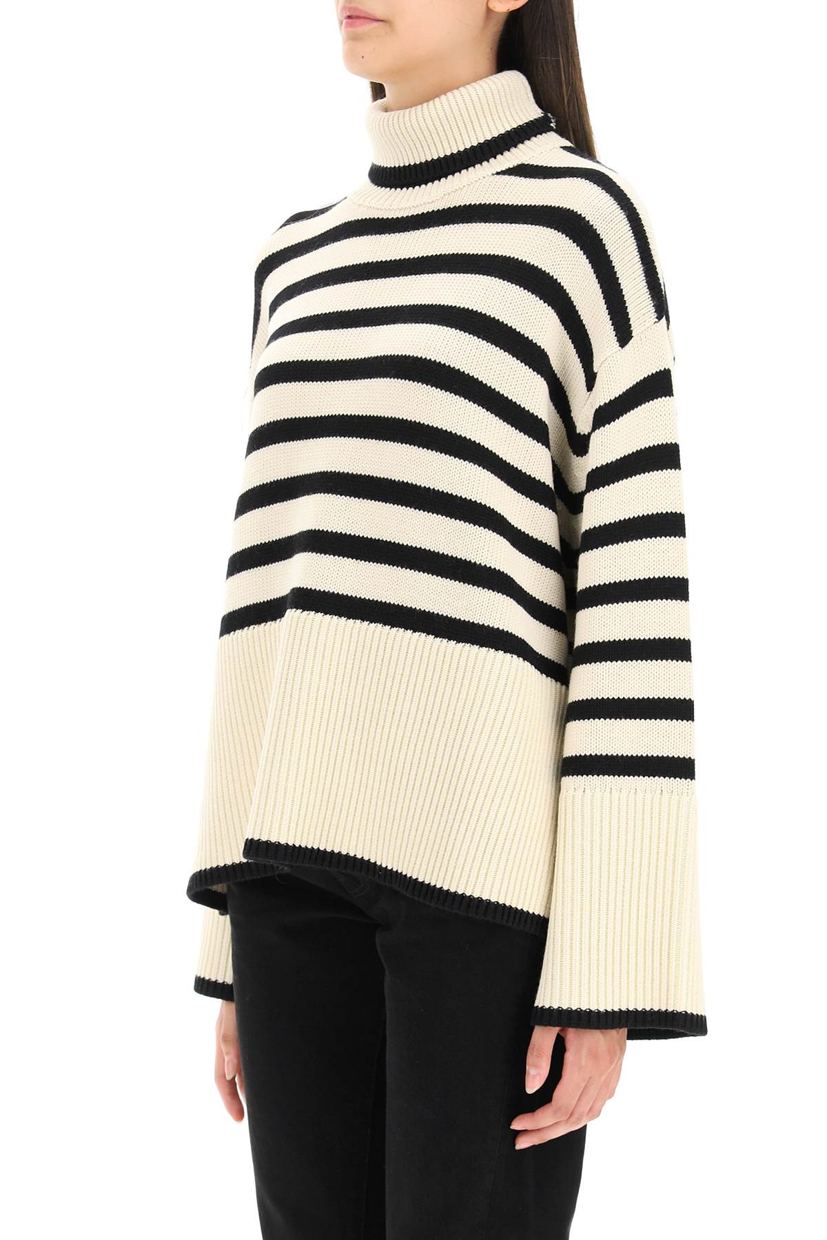 Toteme striped wool cotton turtleneck image 3