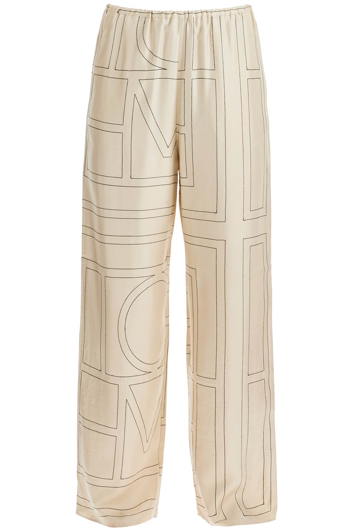 Toteme monogram silk pajama pants image 0