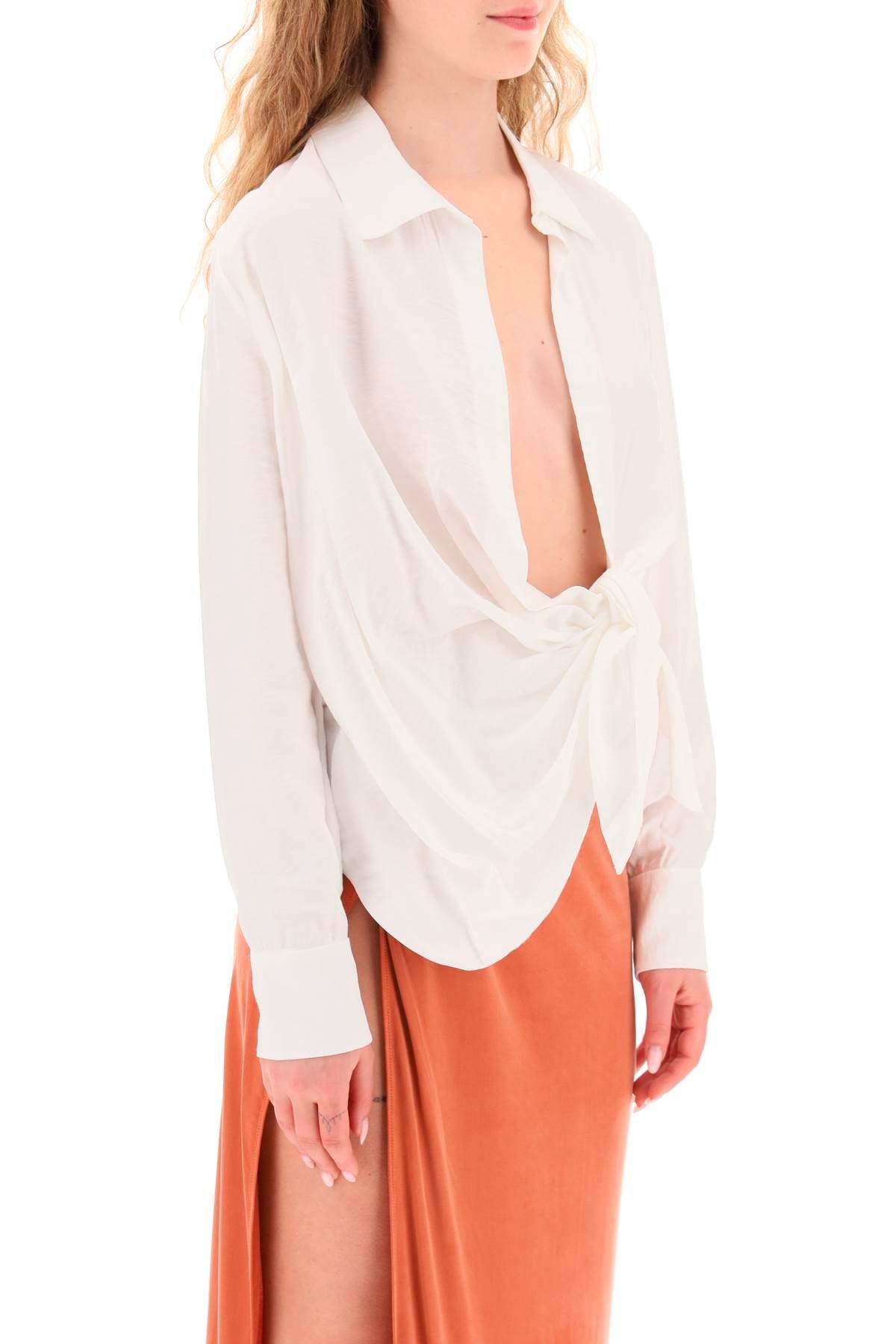 Jacquemus 'la chemise bahia' draped blouse image 1