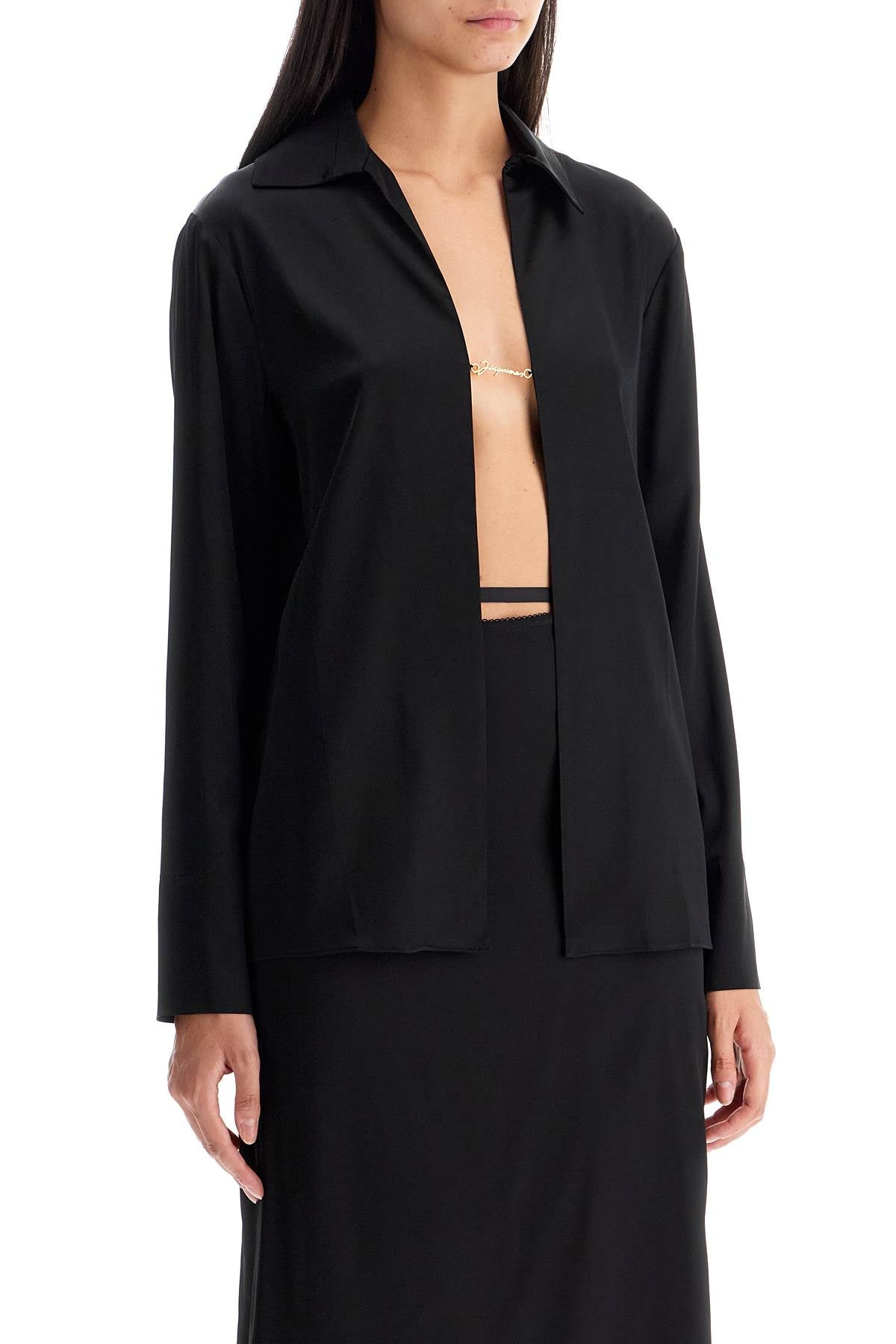 Jacquemus 'The Night Chemise' Open Shirt - Stretch Viscose Satin image 1