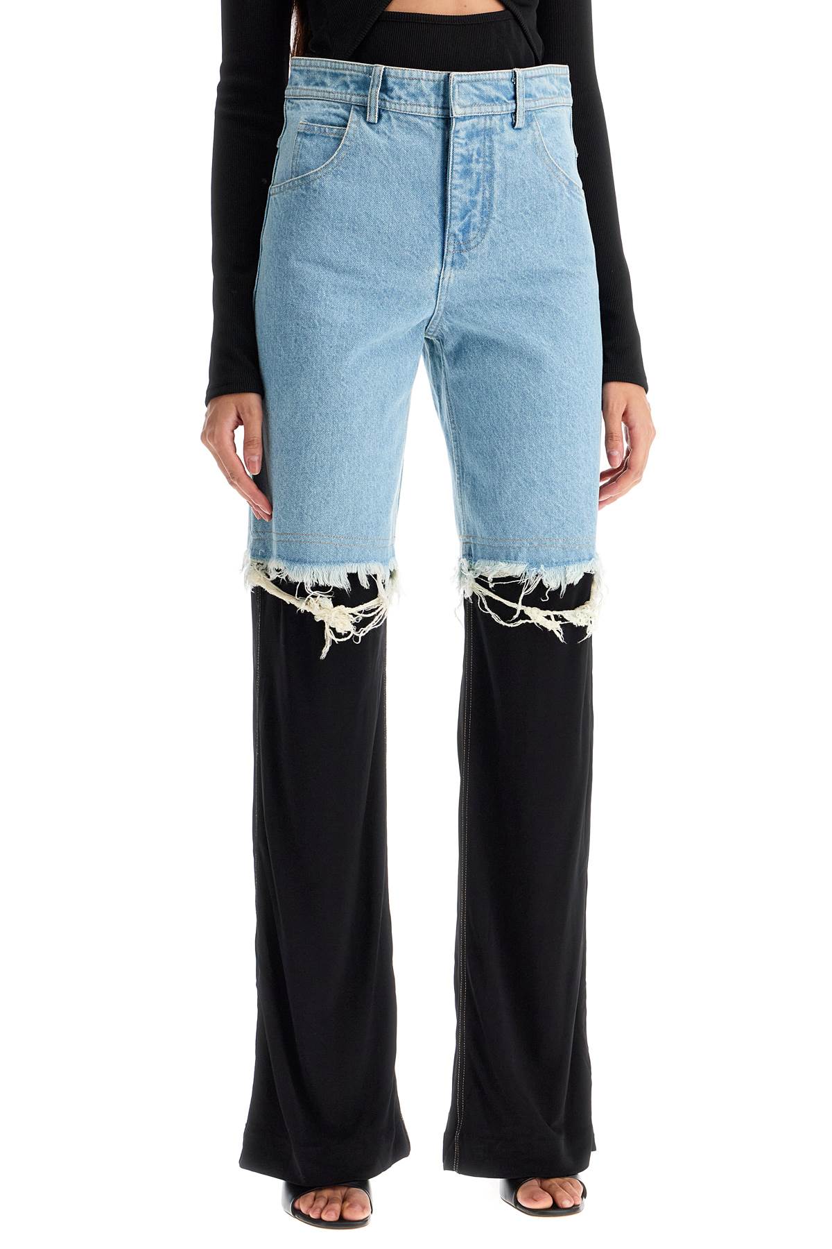 Christopher Esber high-waisted jeans with jersey inserts image 1