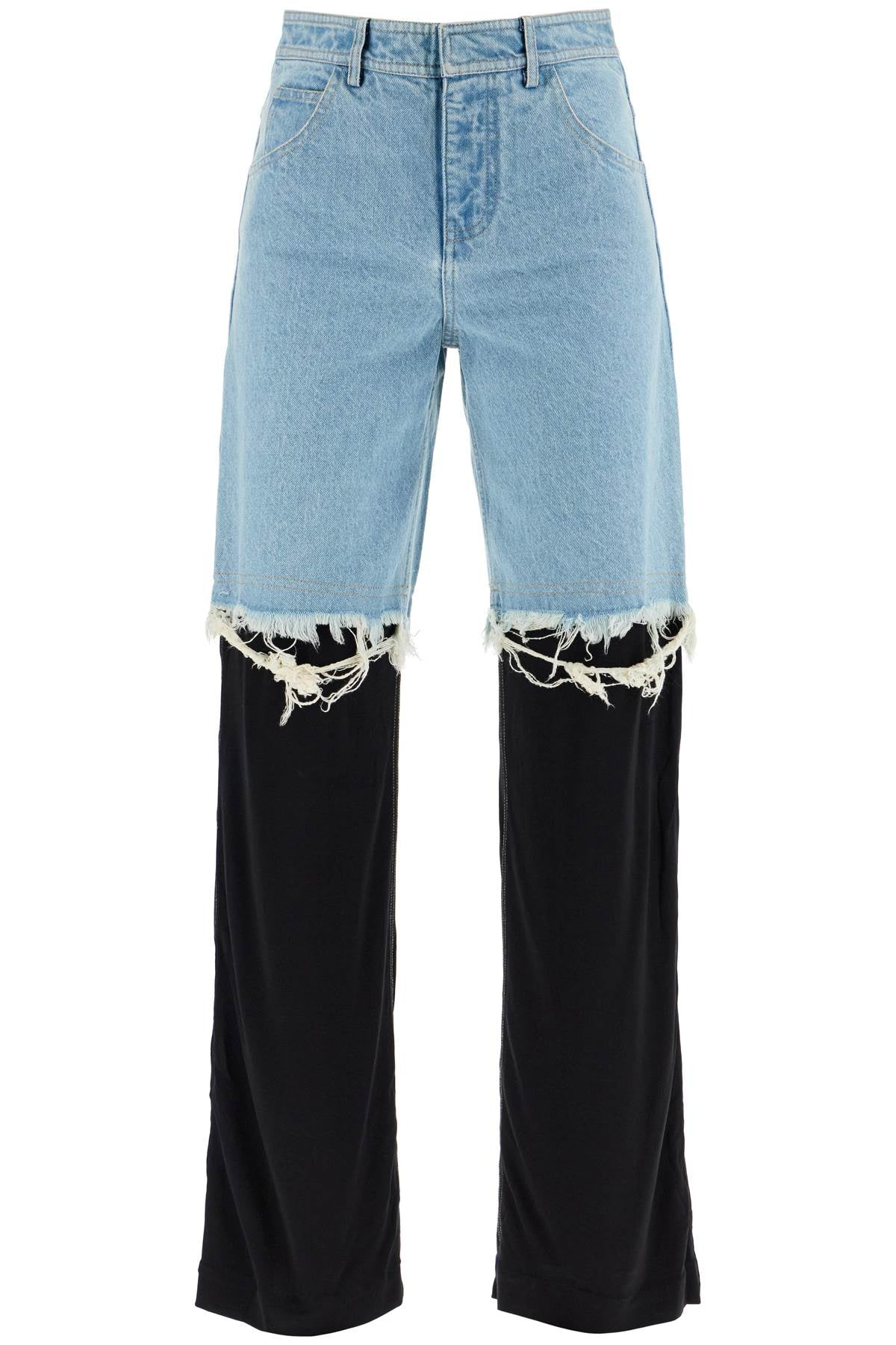 Christopher Esber high-waisted jeans with jersey inserts image 0