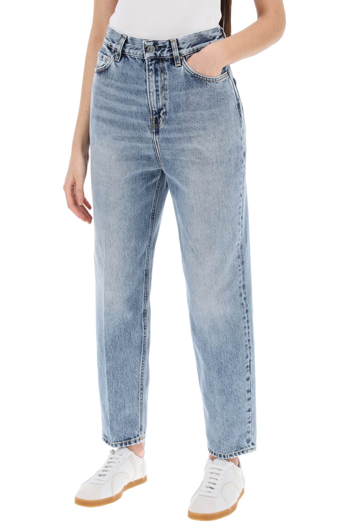 Toteme organic denim tapered jeans image 3