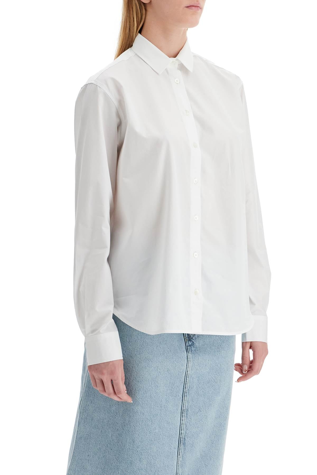 Totême Signature Organic Cotton Poplin Shirt with Monogram Detail image 1