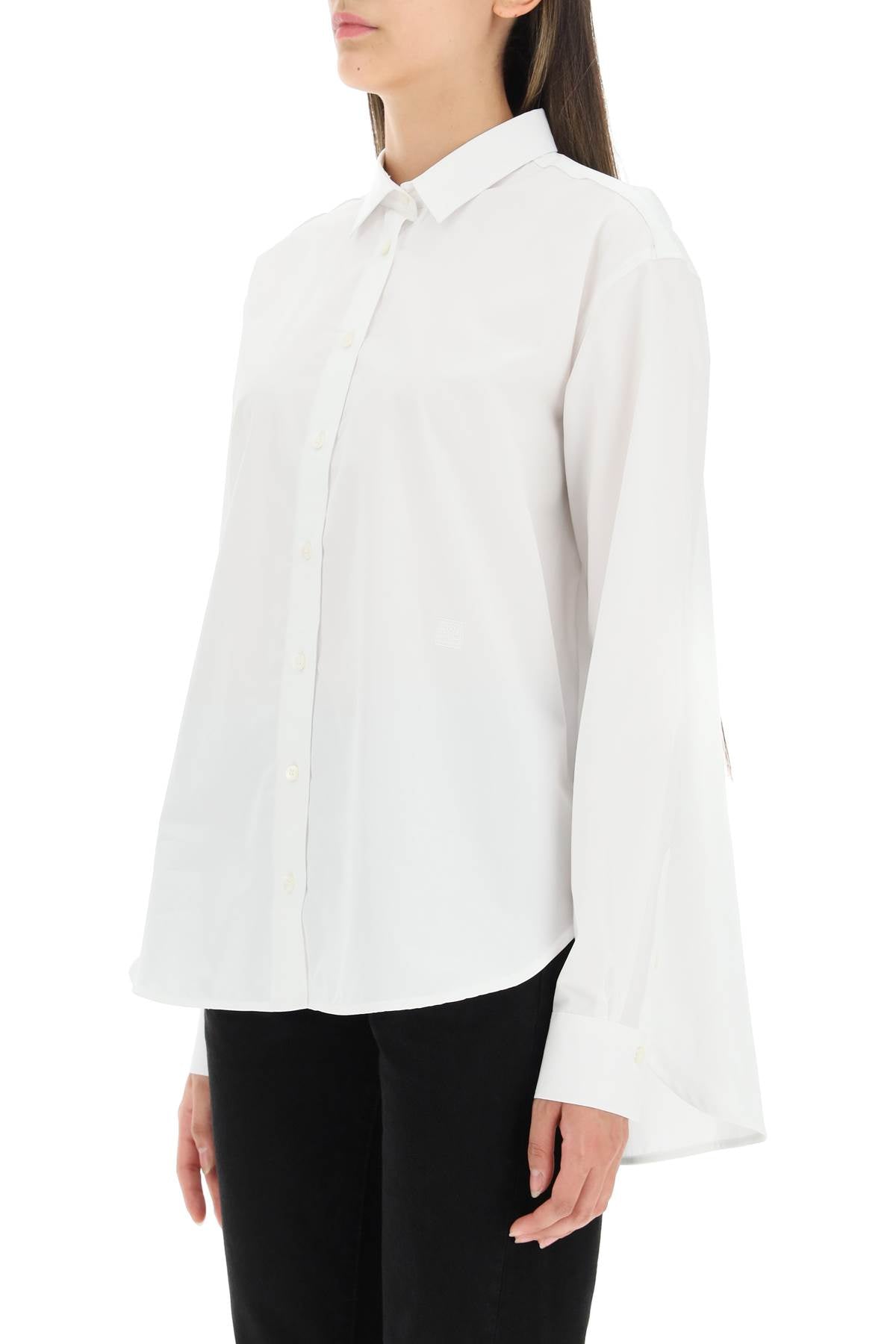 Toteme oversized organic poplin shirt image 3