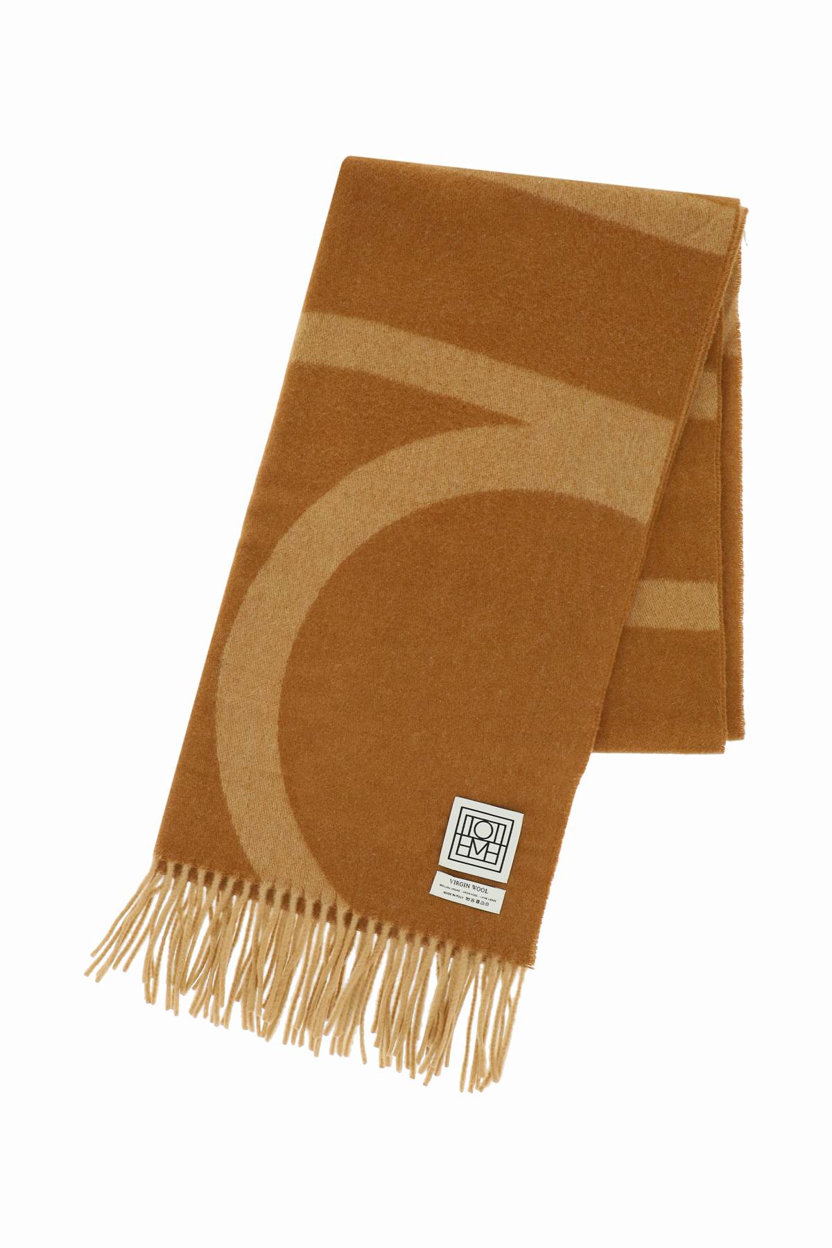 Toteme monogram jacquard wool scarf image 2