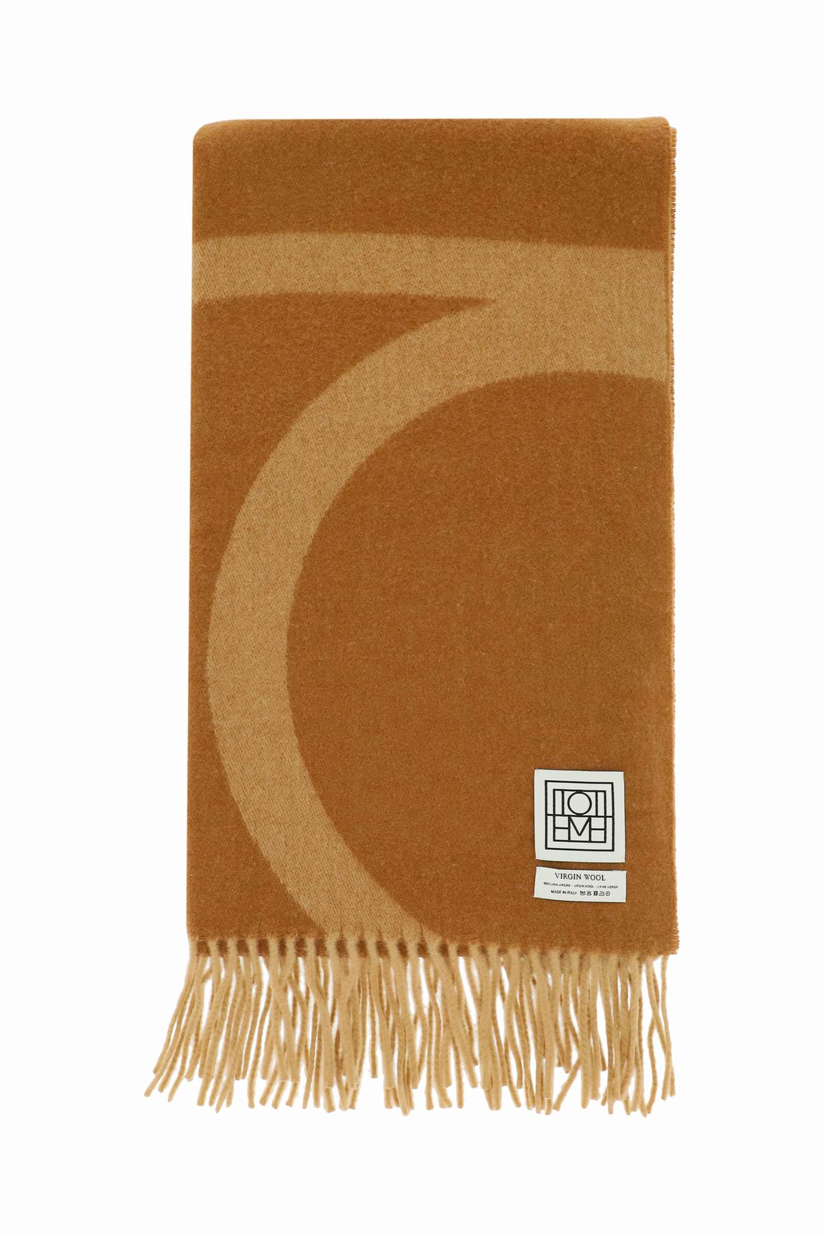 Toteme monogram jacquard wool scarf image 0