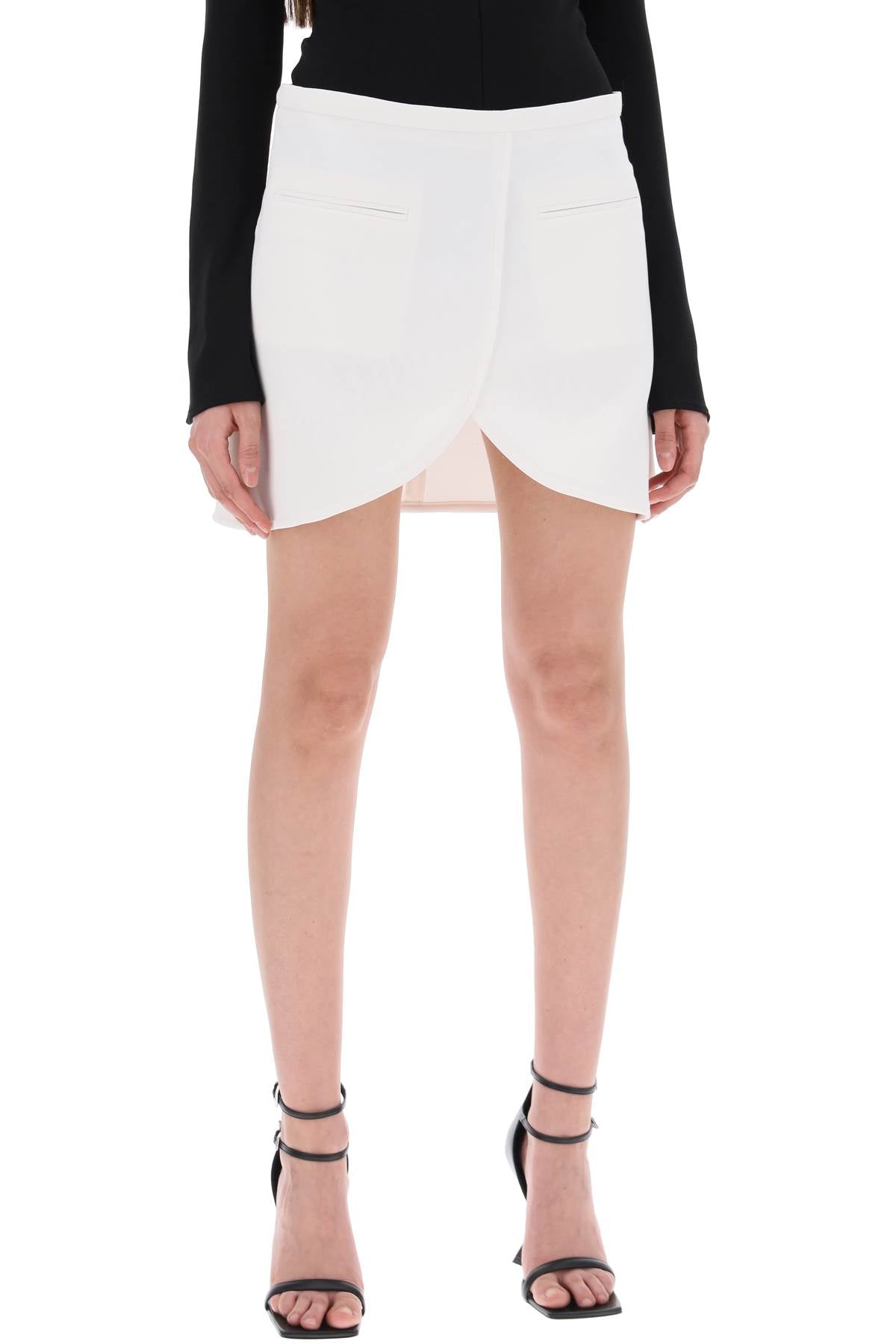 Courreges ellipse twill mini skirt in image 1