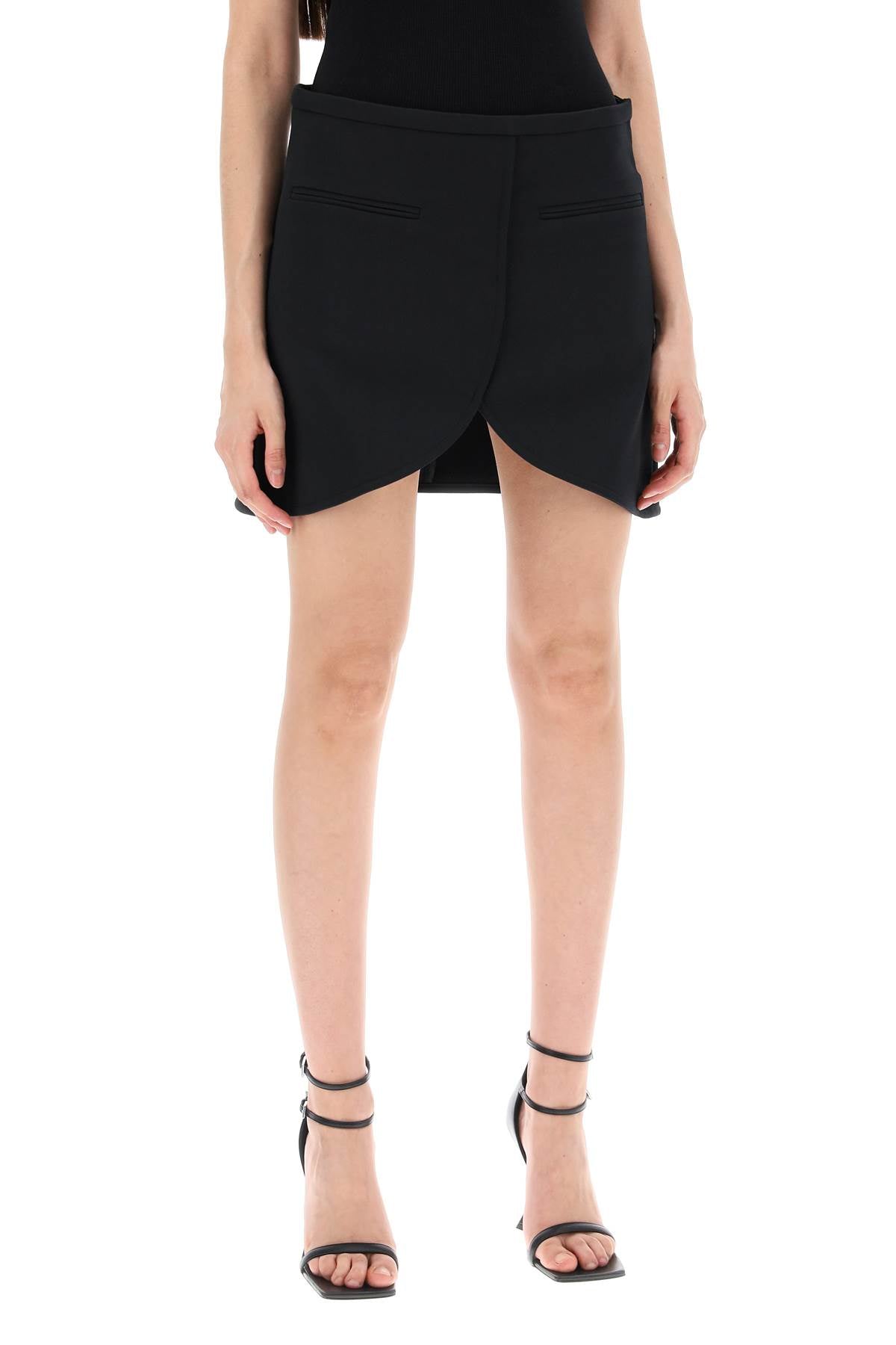 Courreges ellipse twill mini skirt in image 1