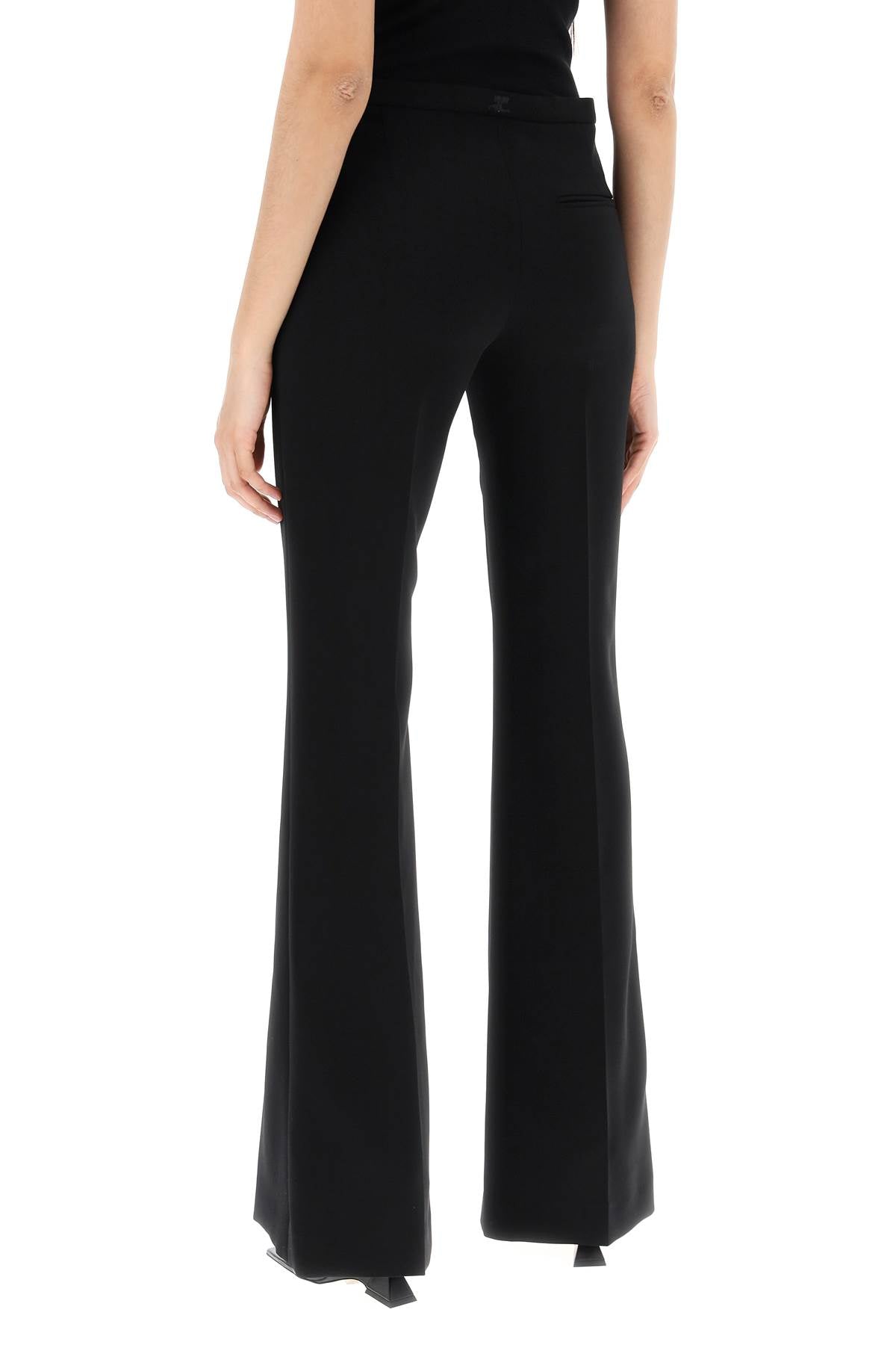 Courreges tailored bootcut pants in technical jersey image 2