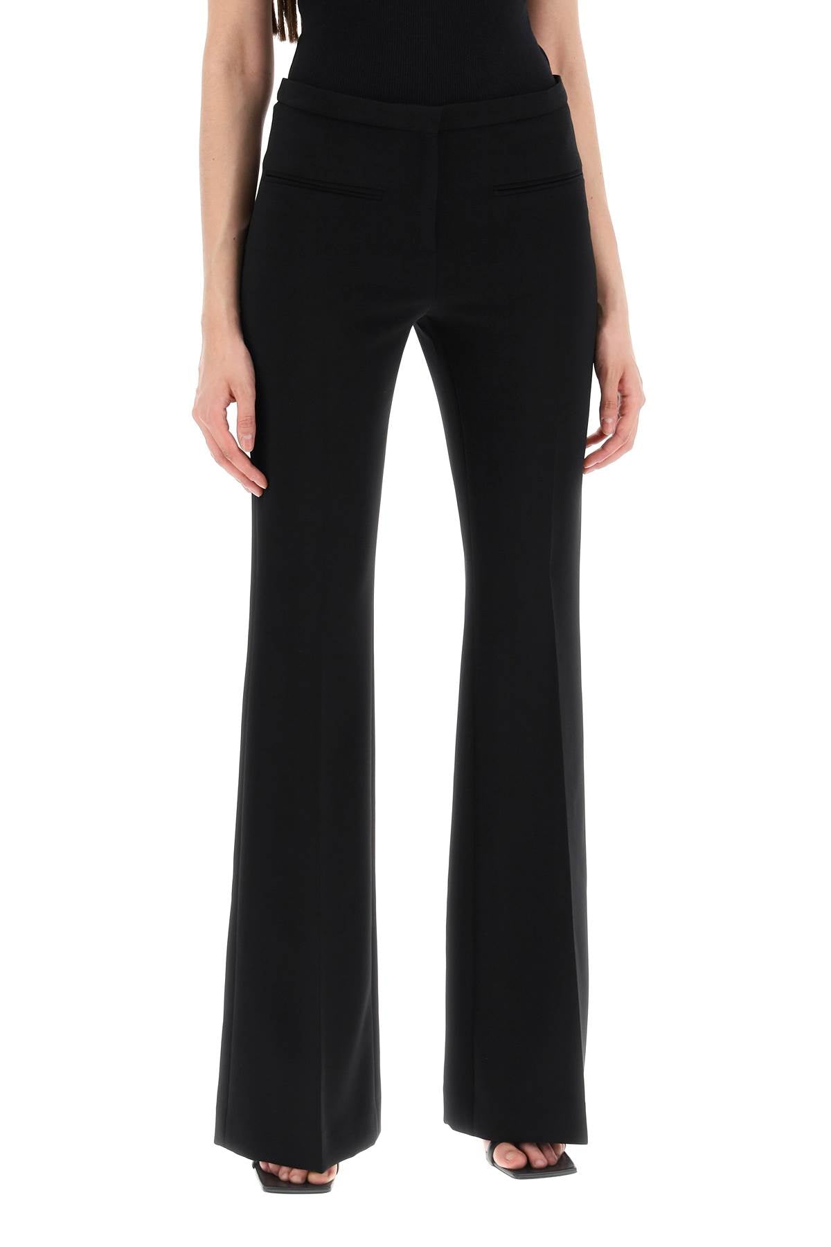 Courreges tailored bootcut pants in technical jersey image 1