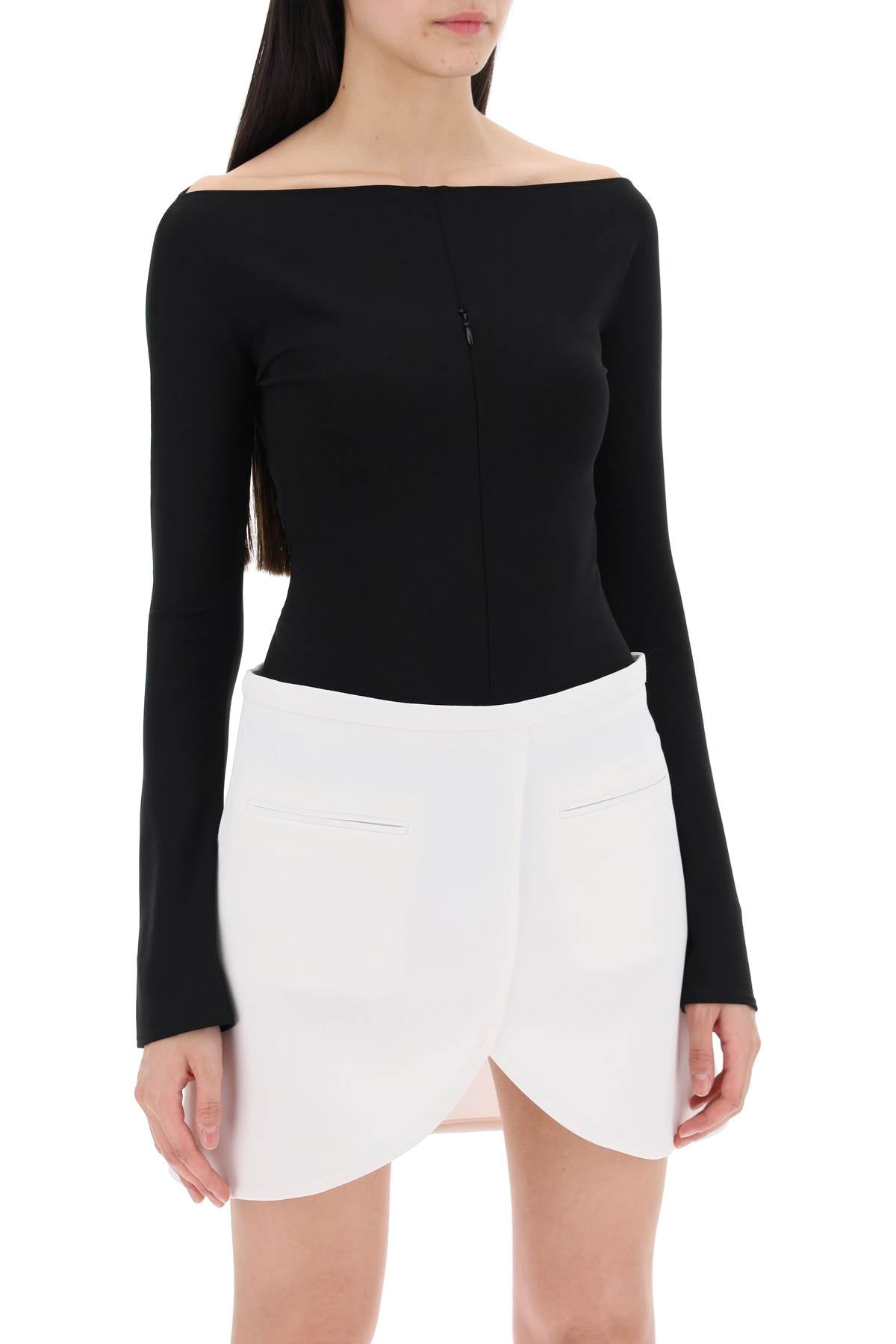 Courrèges Jersey Crêpe Bodycon Dress with Invisible Front Zip image 1