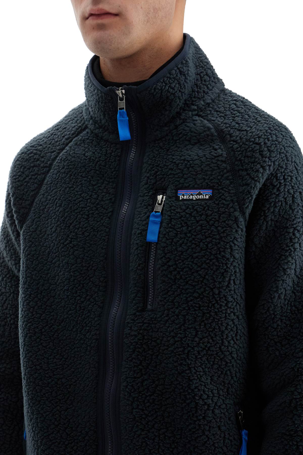 Patagonia Recycled Fleece Zip-Up Sweatshirt - Retro Design image 3